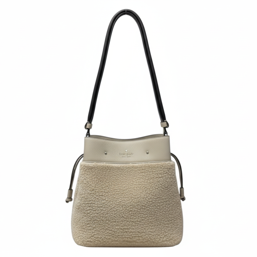 Marti Faux Shearling Large Bucket Bag. Designer By Kate Spade, Size: Medium