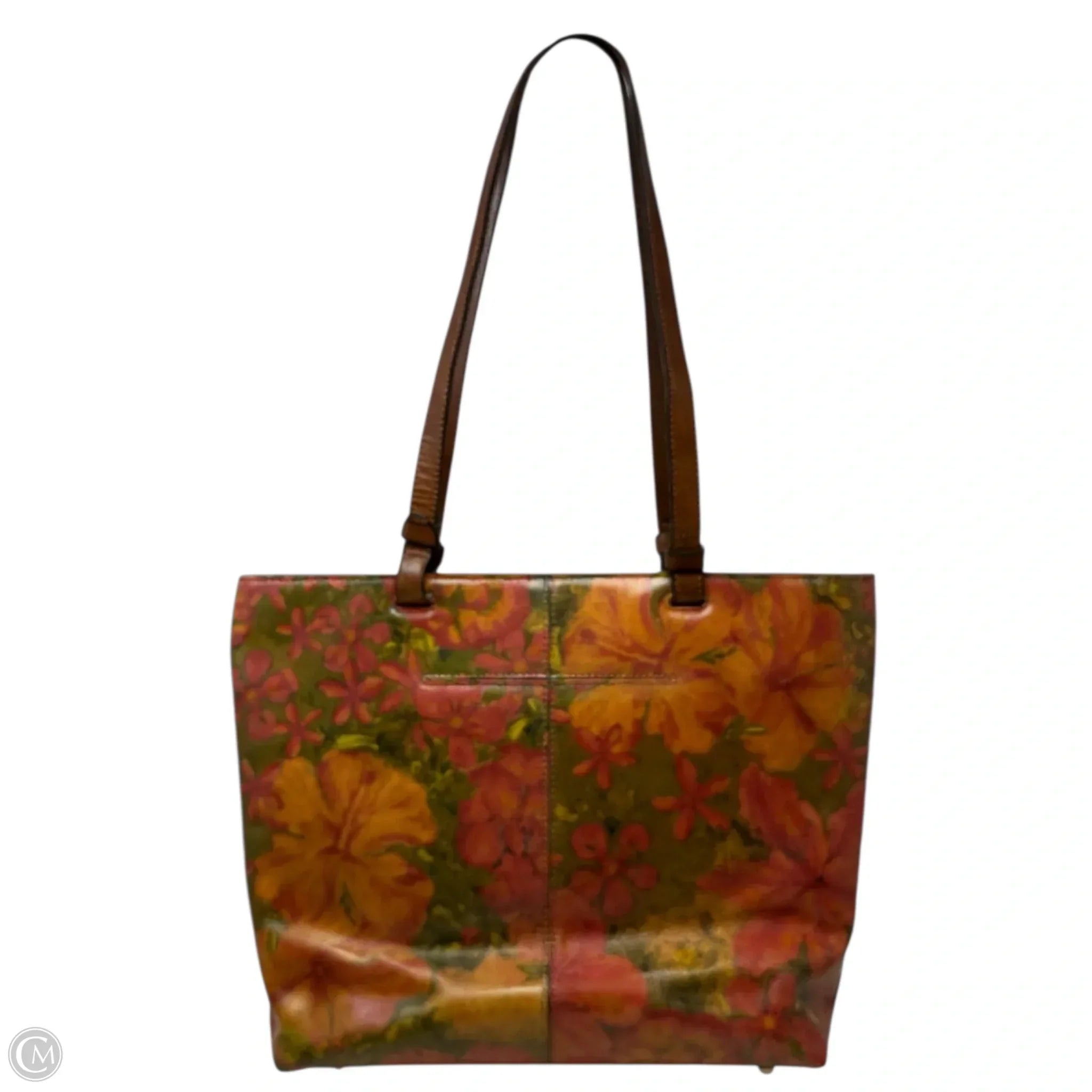 Madison Leather Tote In Floral Oil Painting Designer By Patricia Nash, Size: Medium