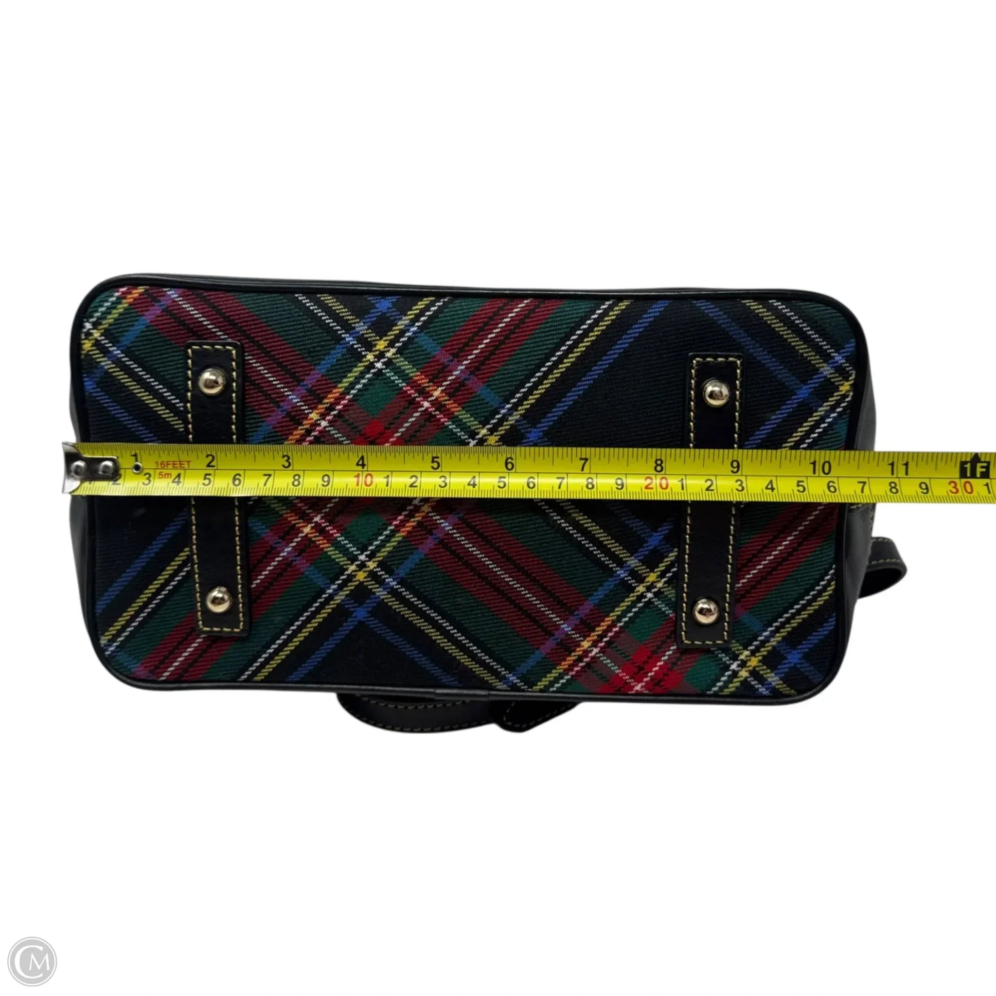 Tartan Domed Satchel Designer By Dooney And Bourke, Size: Medium