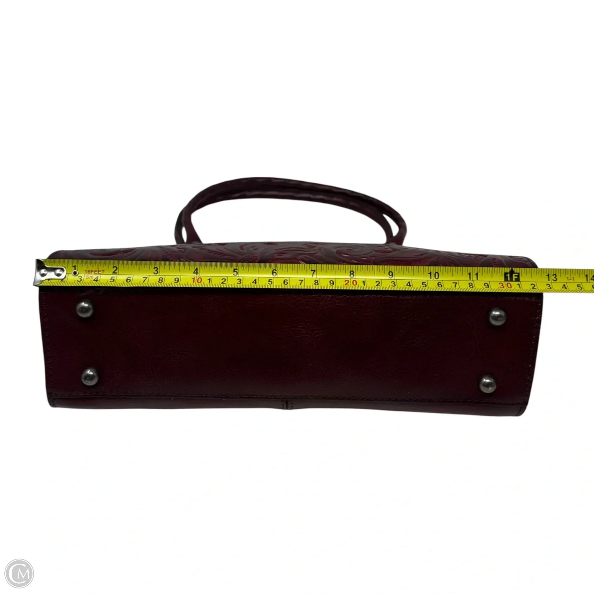 Rienzo Tooled Shoulder Handbag Designer By Patricia Nash, Size: Medium