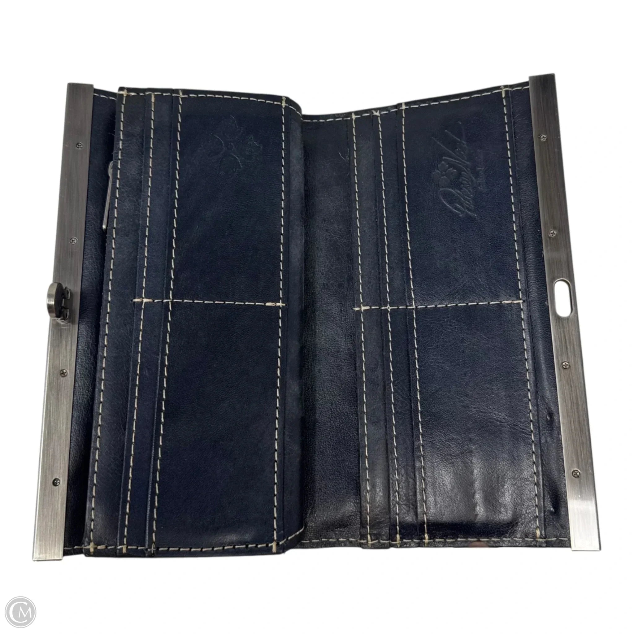 Cauchy Tooled Framed RFID Wallet Designer By Patricia Nash, Size: Medium