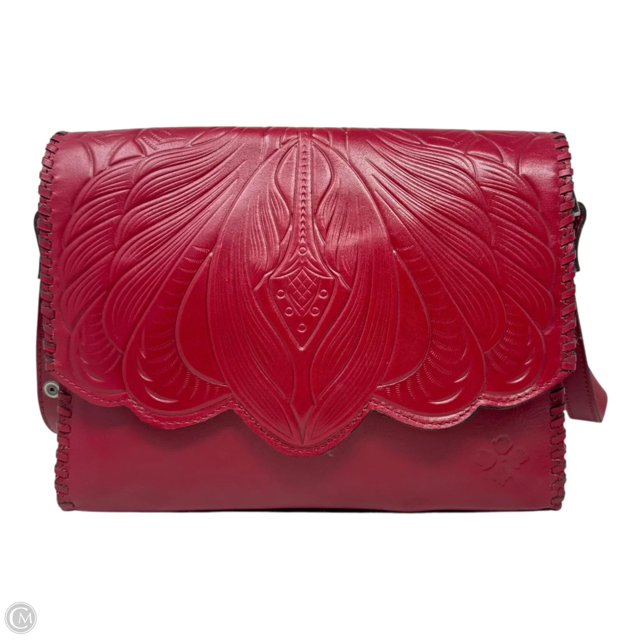 Santillana Tooled Leather Shoulder Bag Designer By Patricia Nash, Size: Medium
