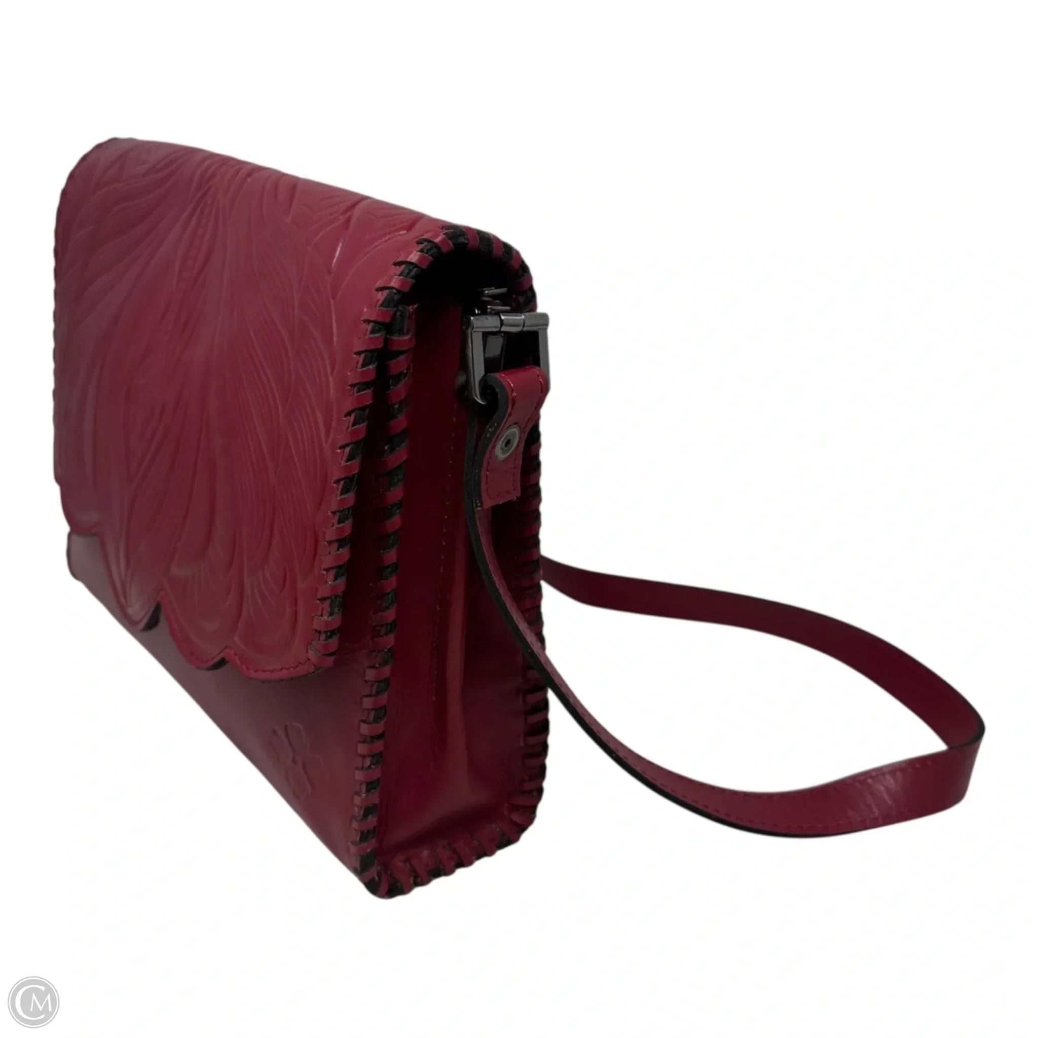 Santillana Tooled Leather Shoulder Bag Designer By Patricia Nash, Size: Medium