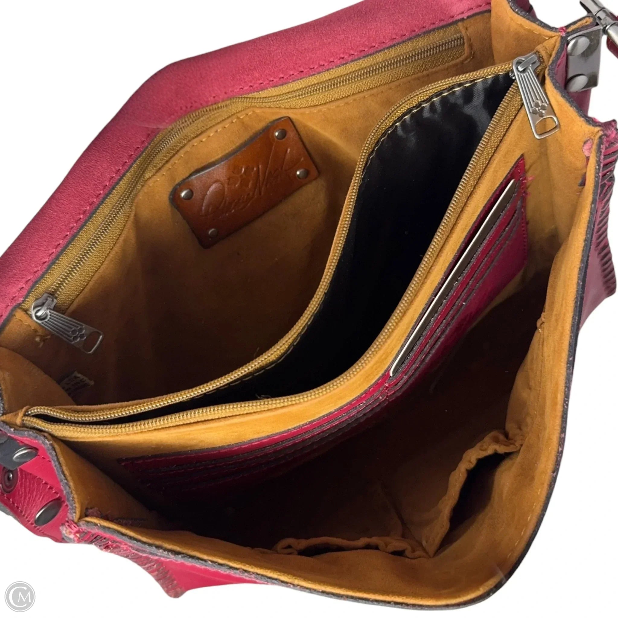 Santillana Tooled Leather Shoulder Bag Designer By Patricia Nash, Size: Medium