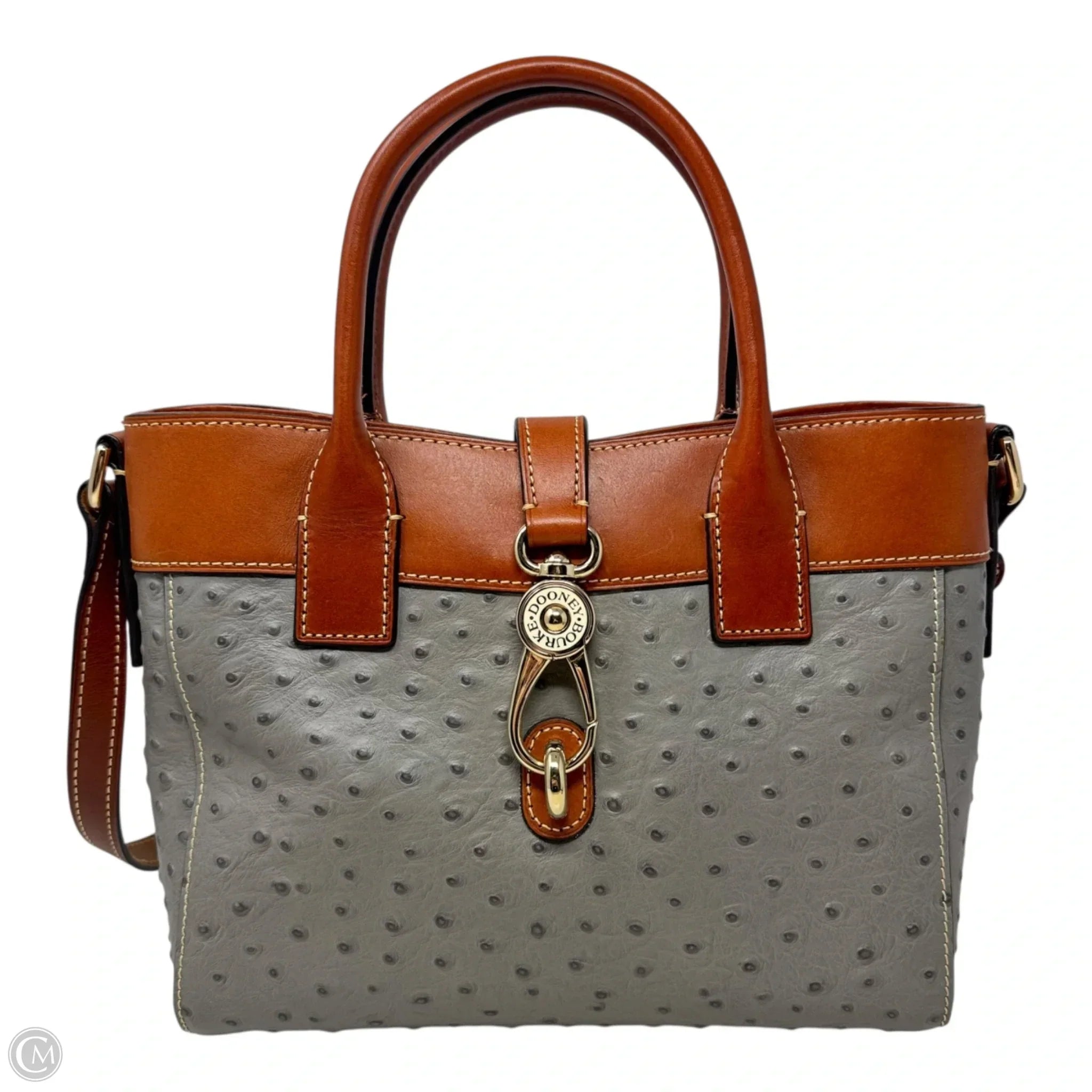 Ostrich Amelie Shoulder Bag Designer By Dooney And Bourke, Size: Medium