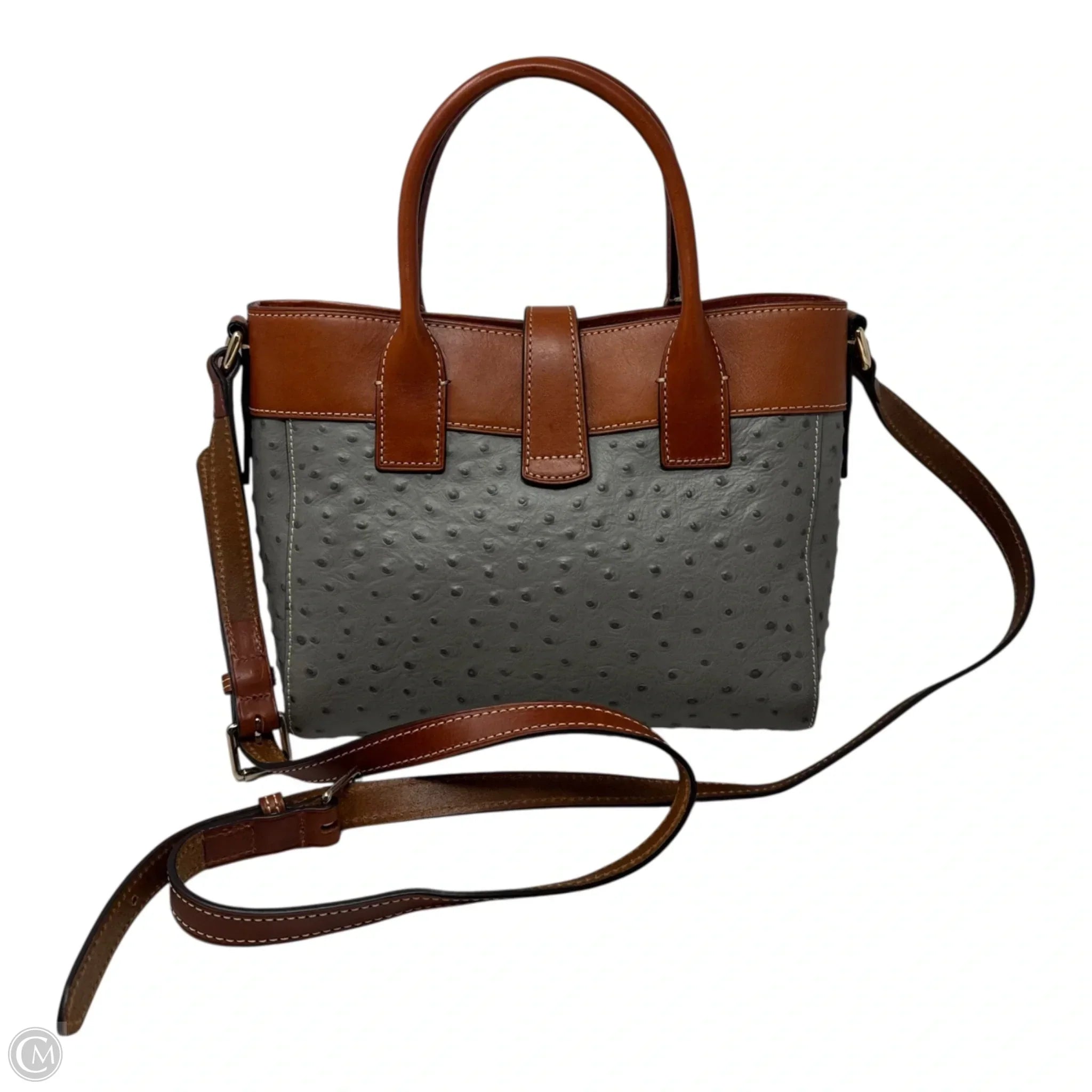 Ostrich Amelie Shoulder Bag Designer By Dooney And Bourke, Size: Medium