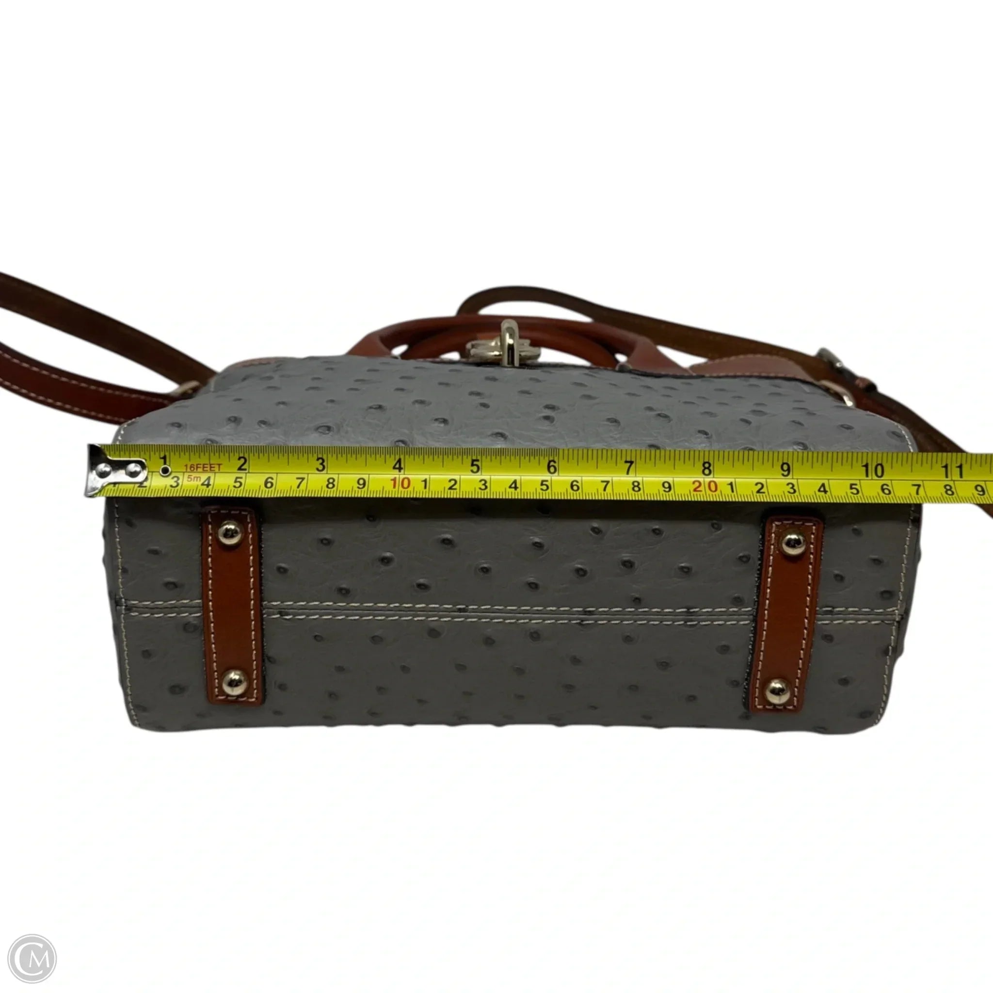 Ostrich Amelie Shoulder Bag Designer By Dooney And Bourke, Size: Medium
