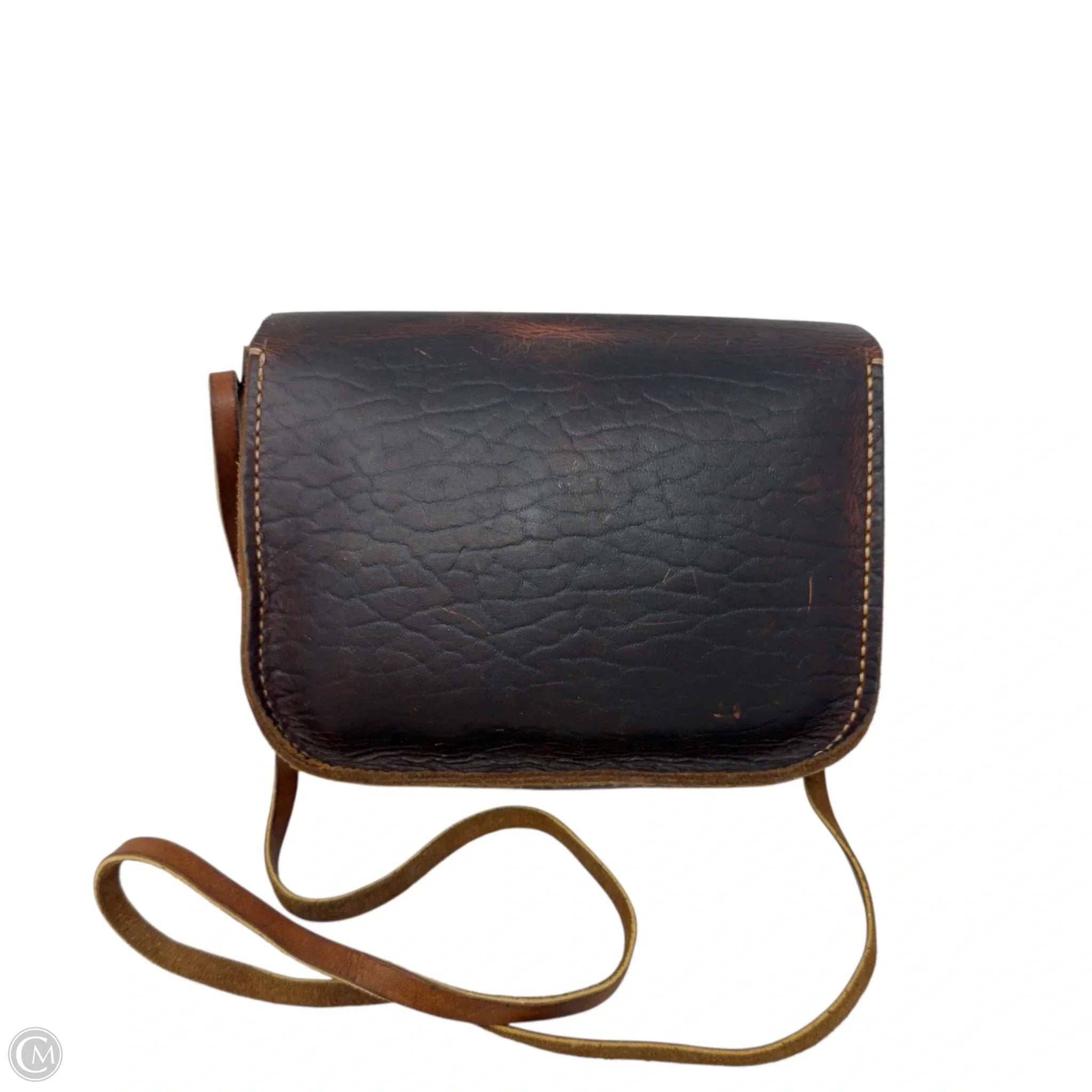 Fringed Leather Crossbody Bag By Candler Leather Goods, Size: Medium