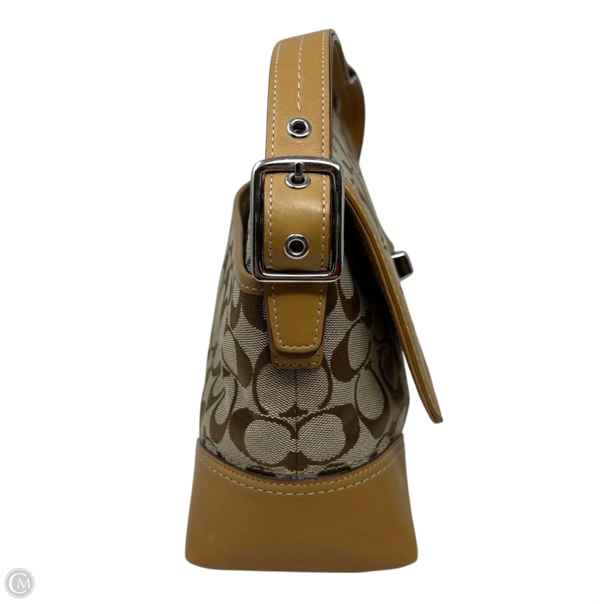 Vintage Hampton Signature Flap Bag Designer By Coach, Size: Medium