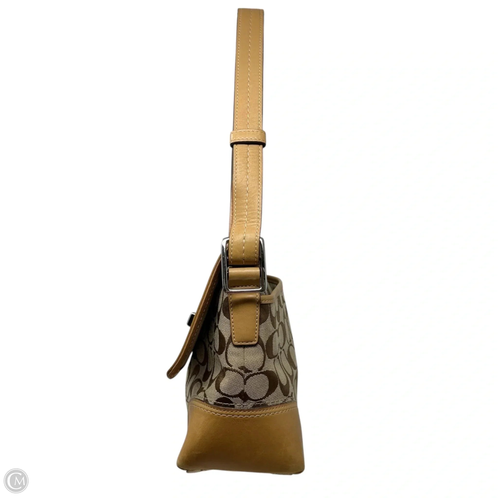 Vintage Hampton Signature Flap Bag Designer By Coach, Size: Medium