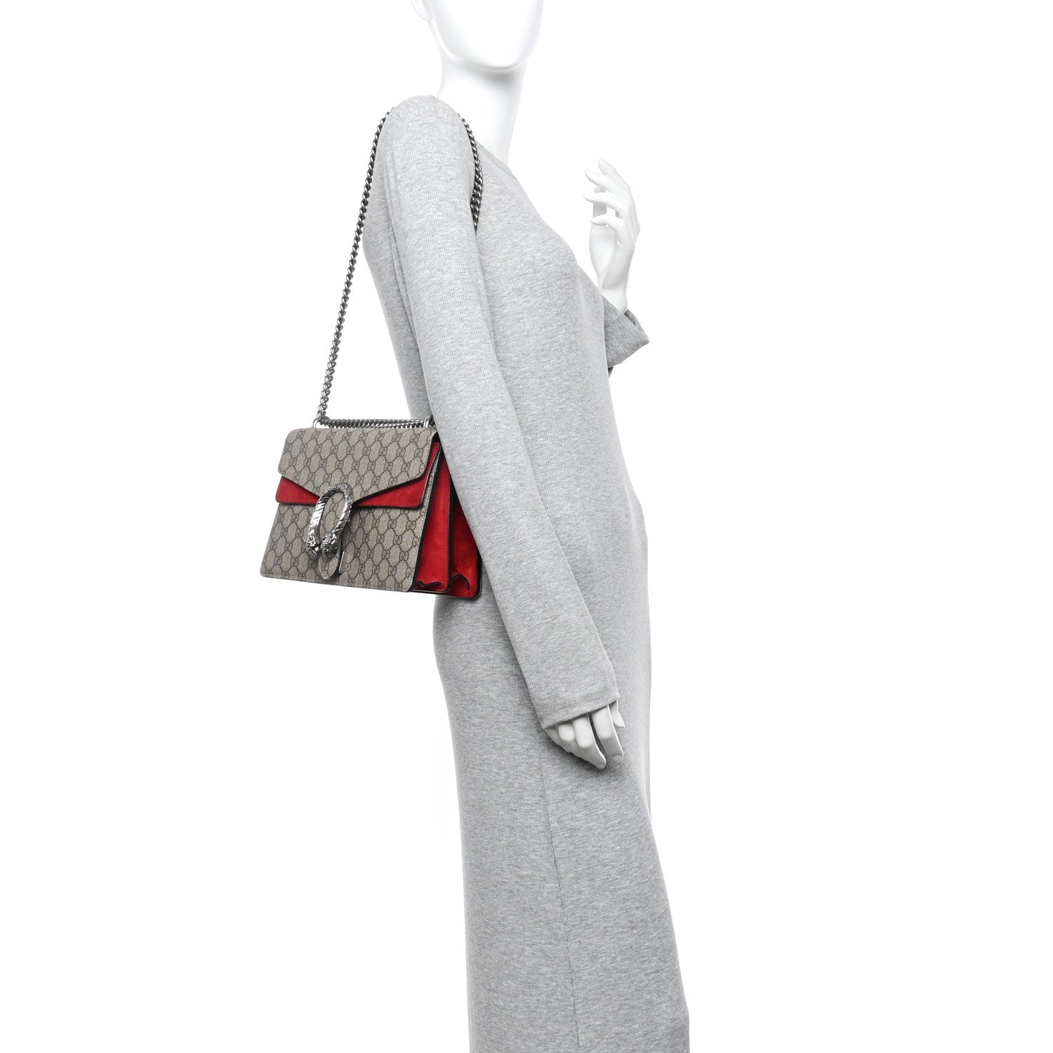 GG Supreme Monogram Dionysus Shoulder Bag Red