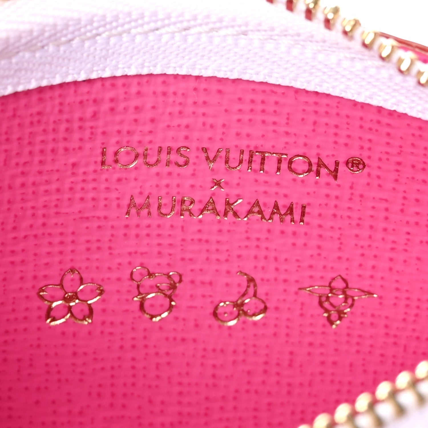LV X TM Monogram Multicolor Key Pouch White