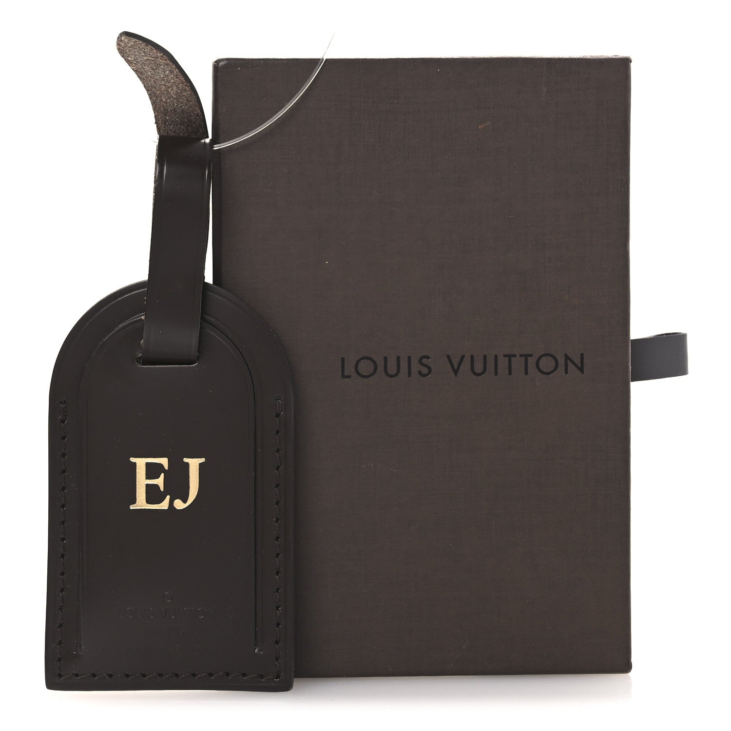Calfskin Luggage Tag Ebene