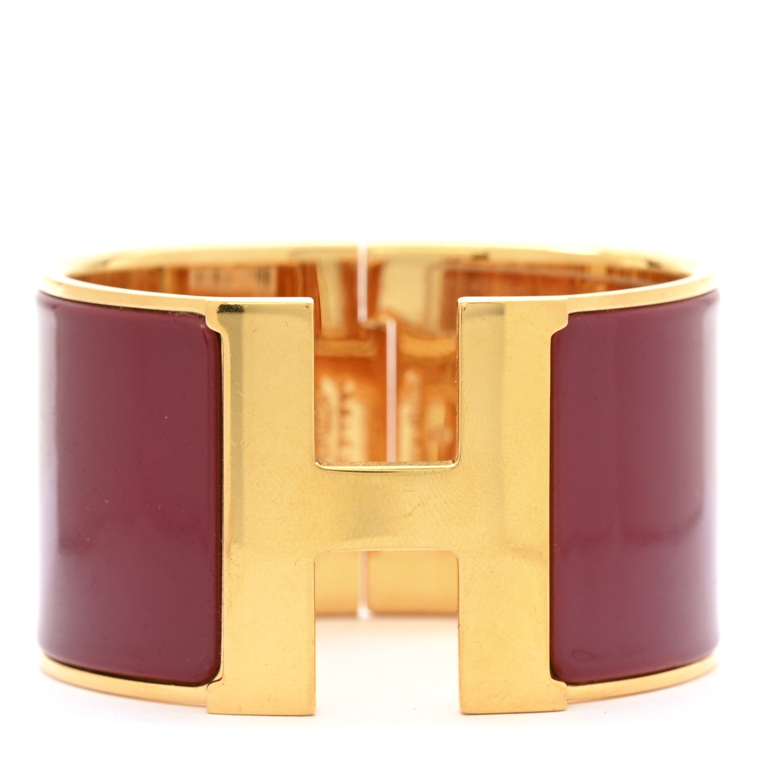 Enamel Extra Wide Clic Clac H Bracelet PM Rouge De Chine