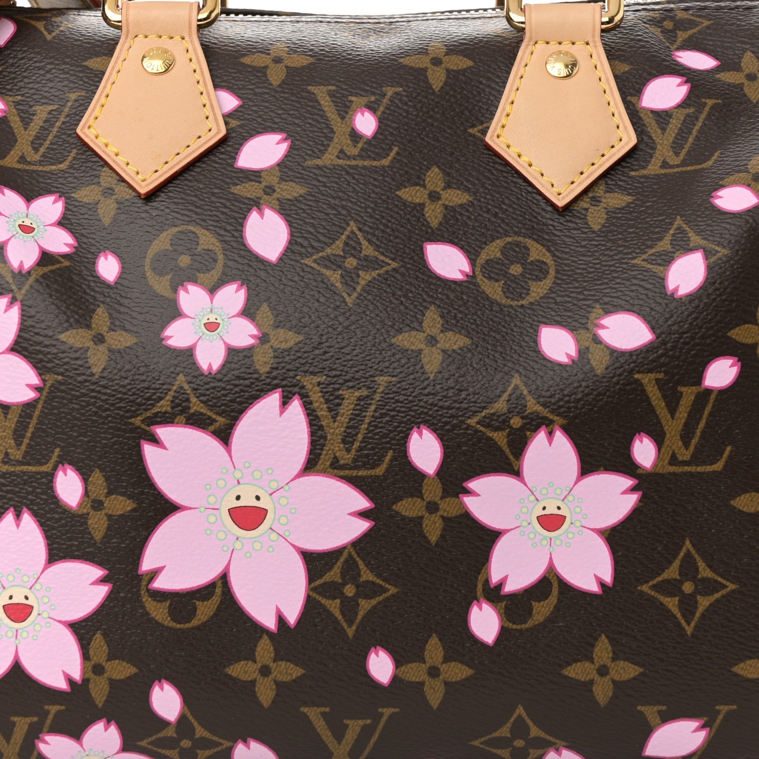 LV X TM Monogram Cherry Blossom Speedy Bandouliere 25 Sakura Brown