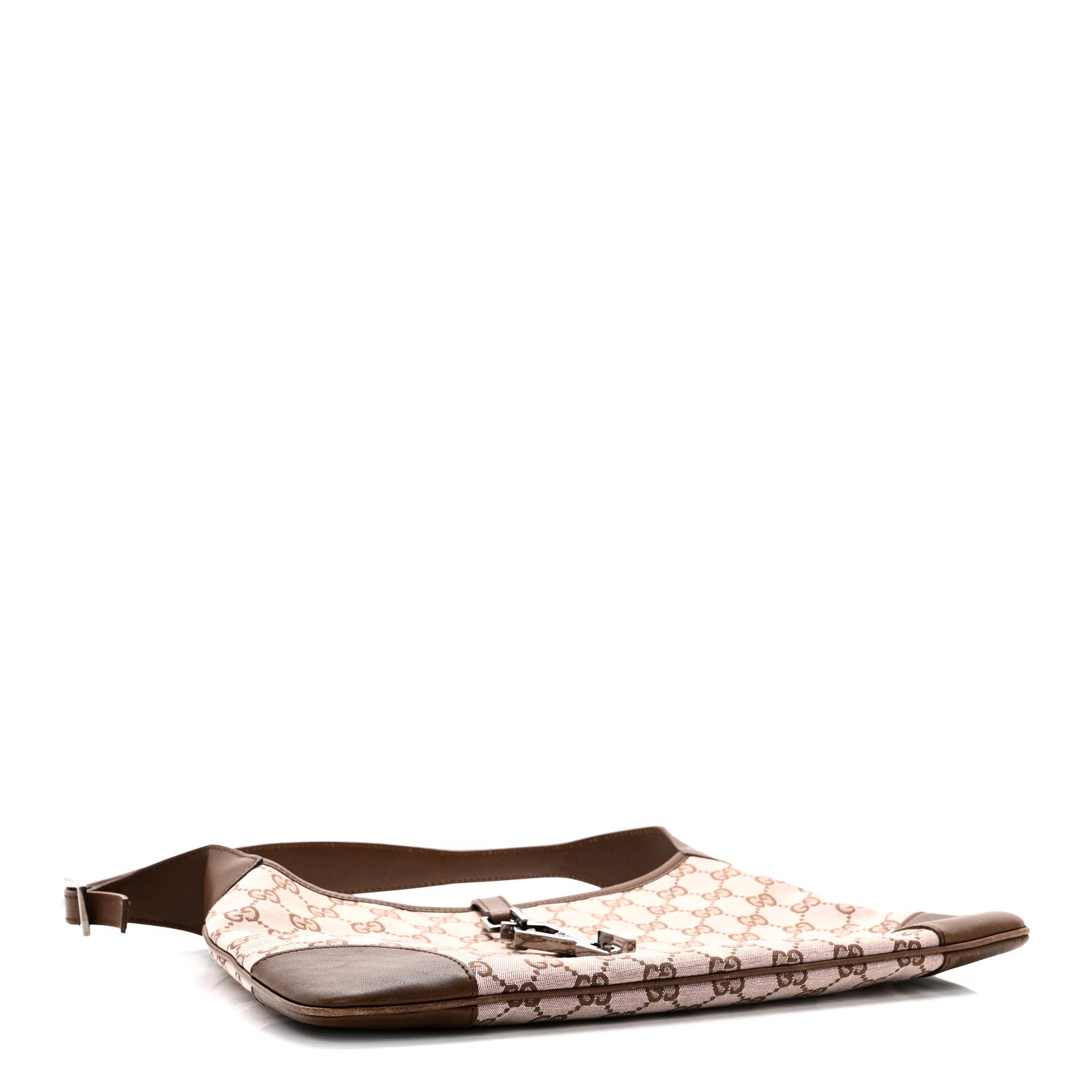 Monogram Lobster Clasp Jackie O Hobo Brown