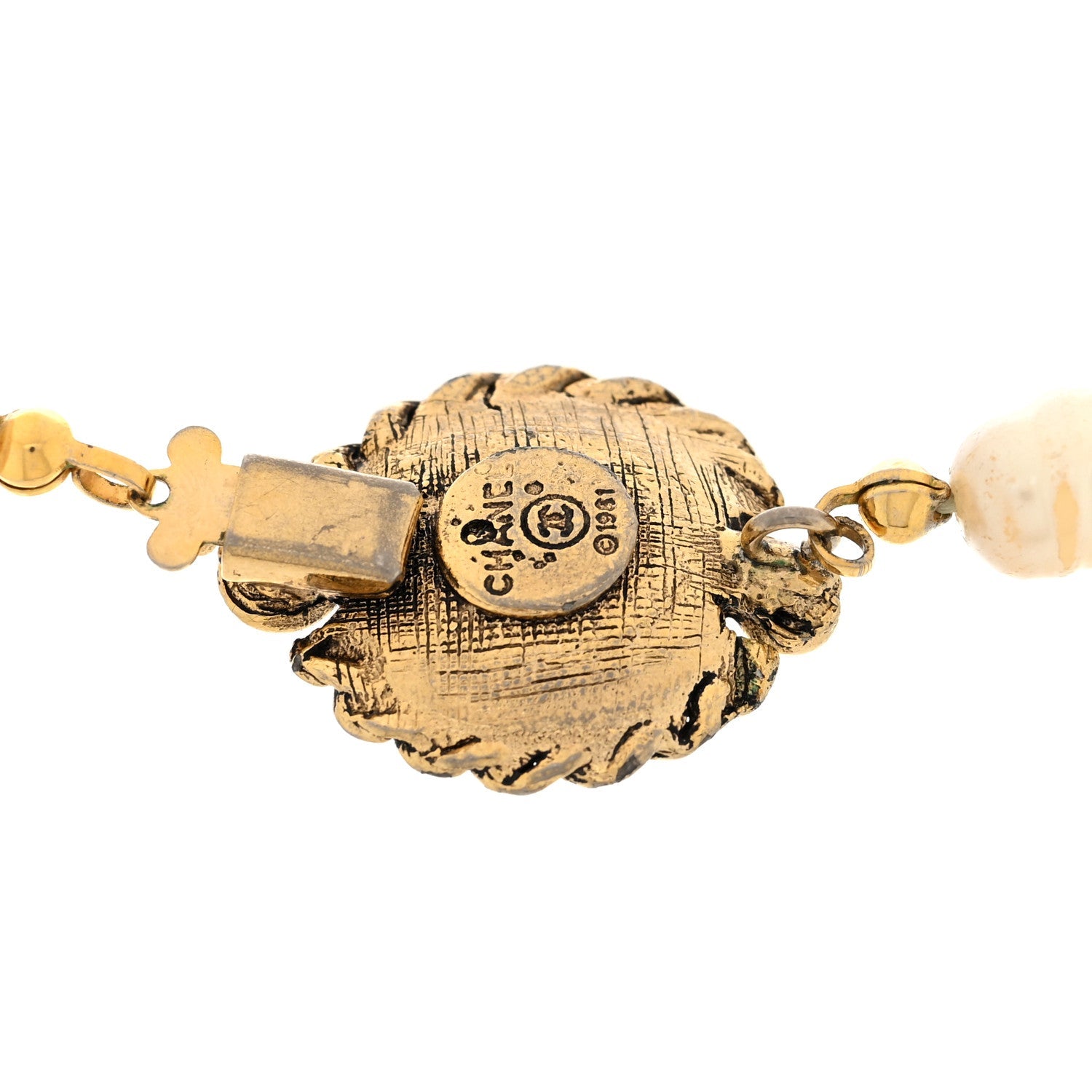 Pearl Long Necklace Gold