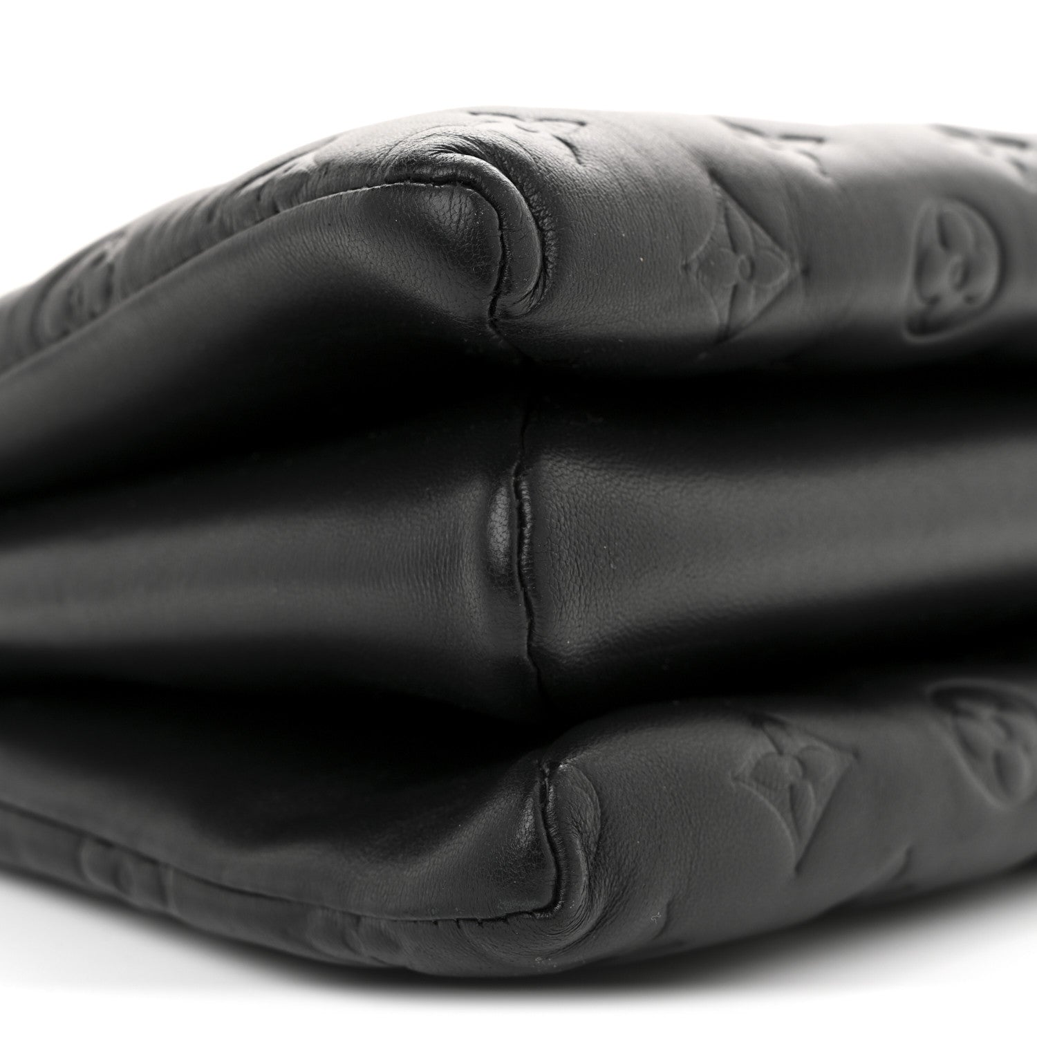 Lambskin Embossed Monogram Coussin PM Black