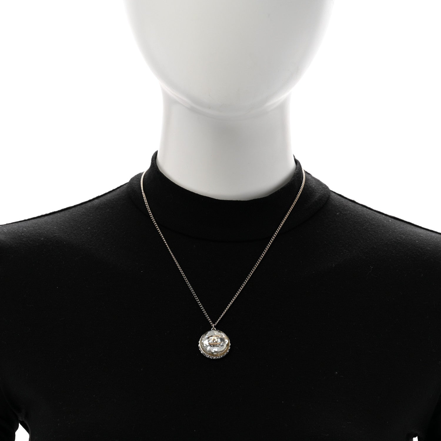 Resin Glitter CC Necklace Gold Silver