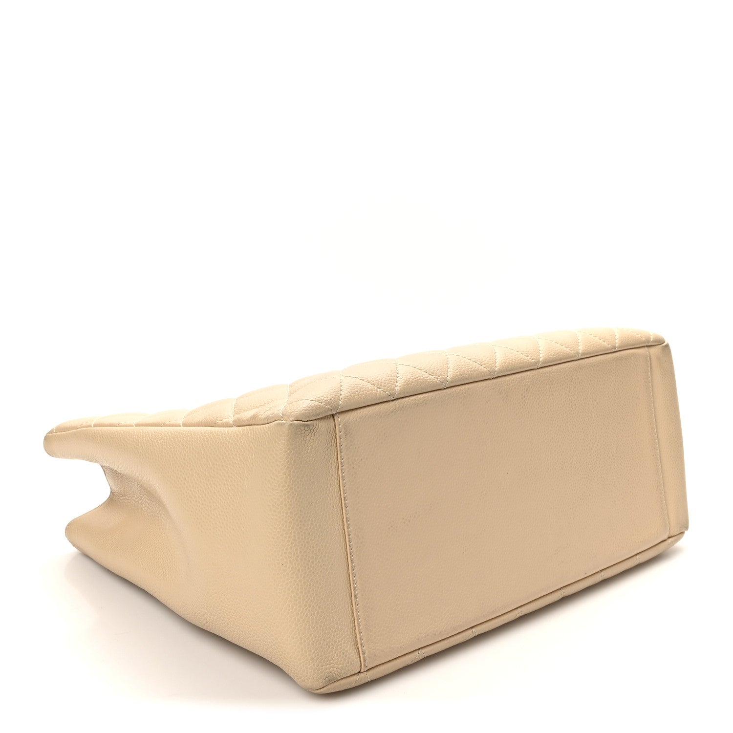 Caviar Quilted Grand Shopping Tote GST Beige Clair