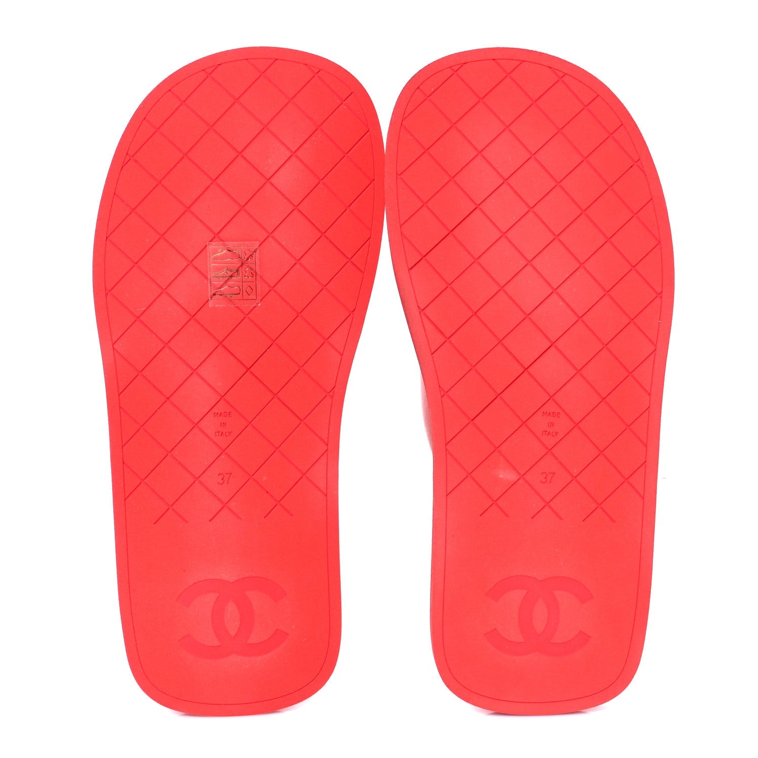 Lambskin Padded Pool Thong Sandals 37 Light Red Pink