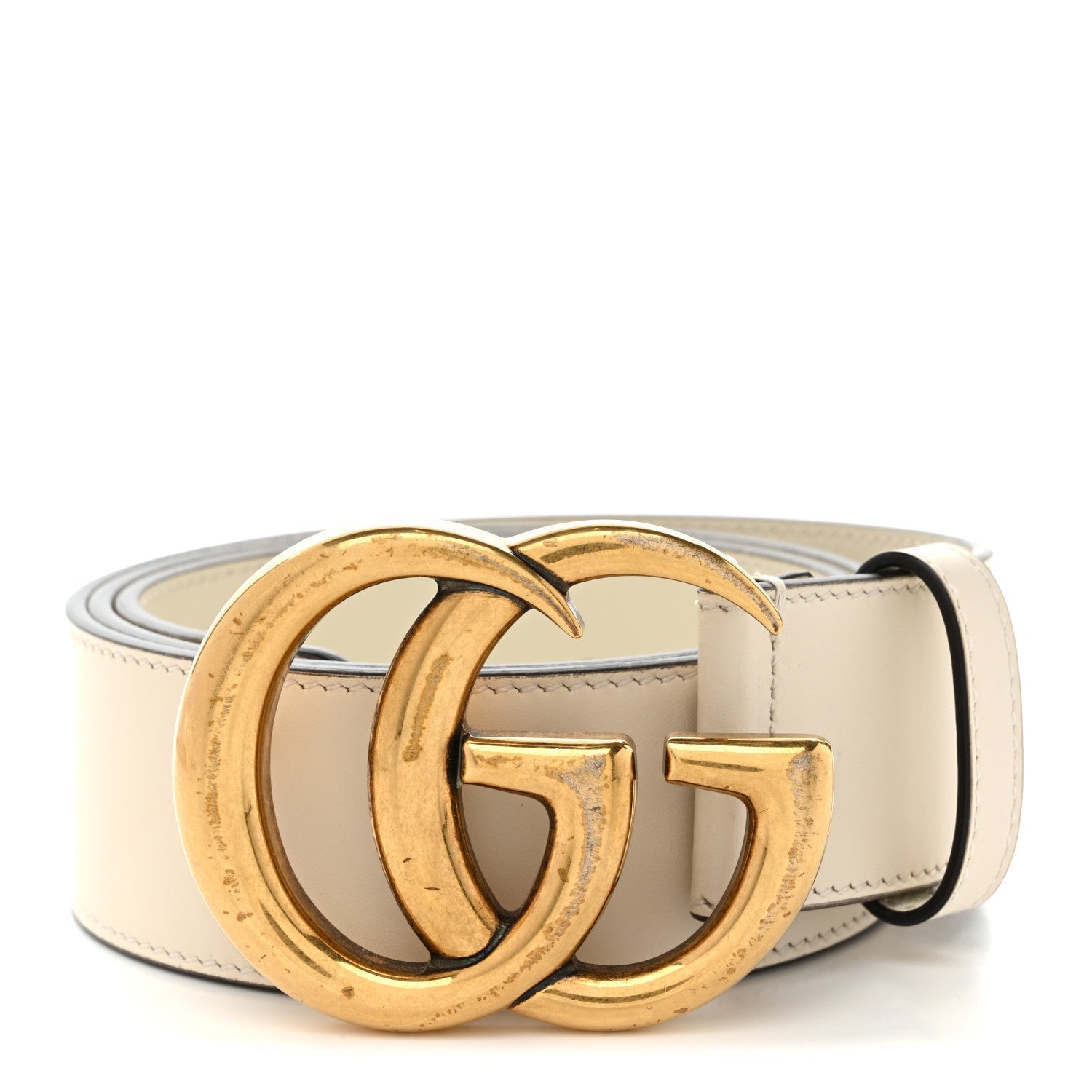 Calfskin Double G 40mm Belt 80 32 Mystic White