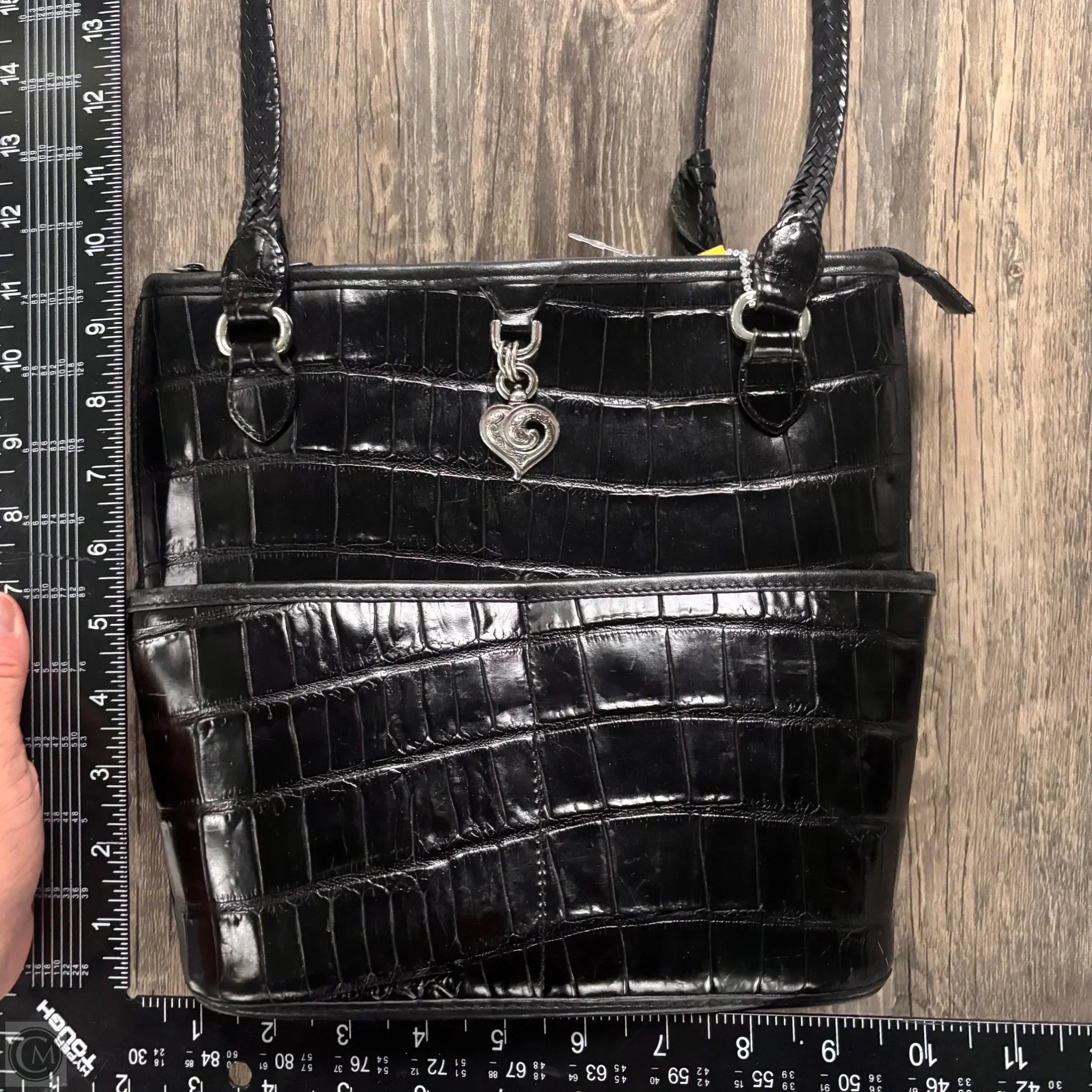 Handbag Leather By Brighton, Size: Medium