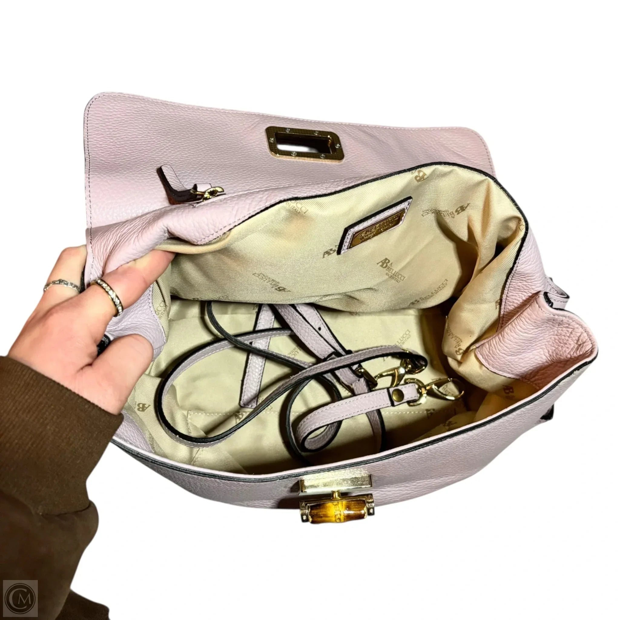 Handbag Leather By A. Bellucci, Size: Medium