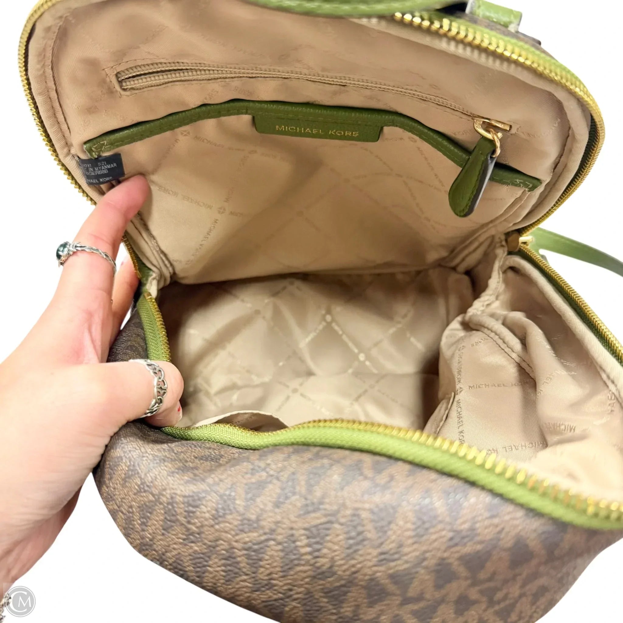 Backpack Leather By Michael By Michael Kors, Size: Small
