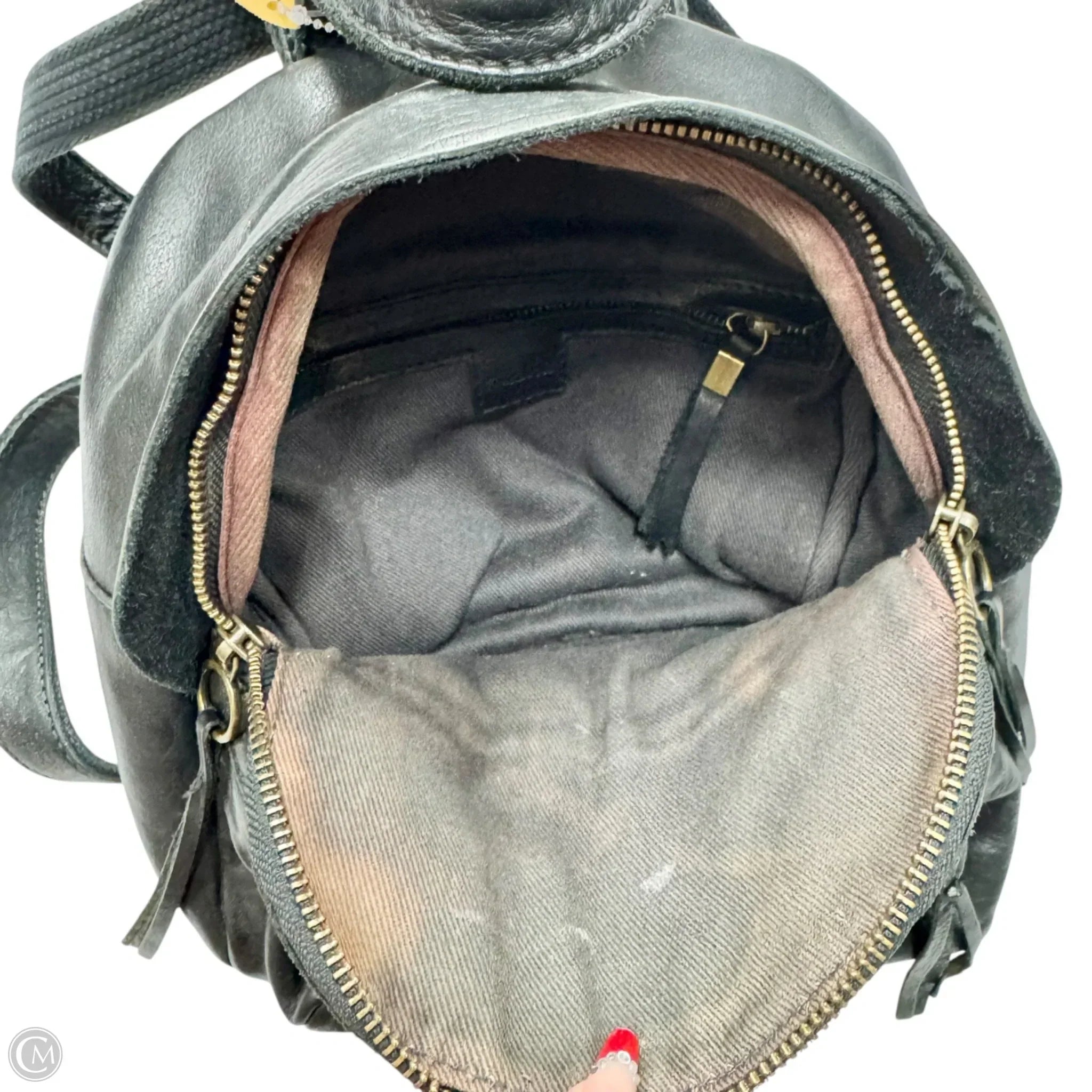Backpack Leather By Madewell, Size: Small