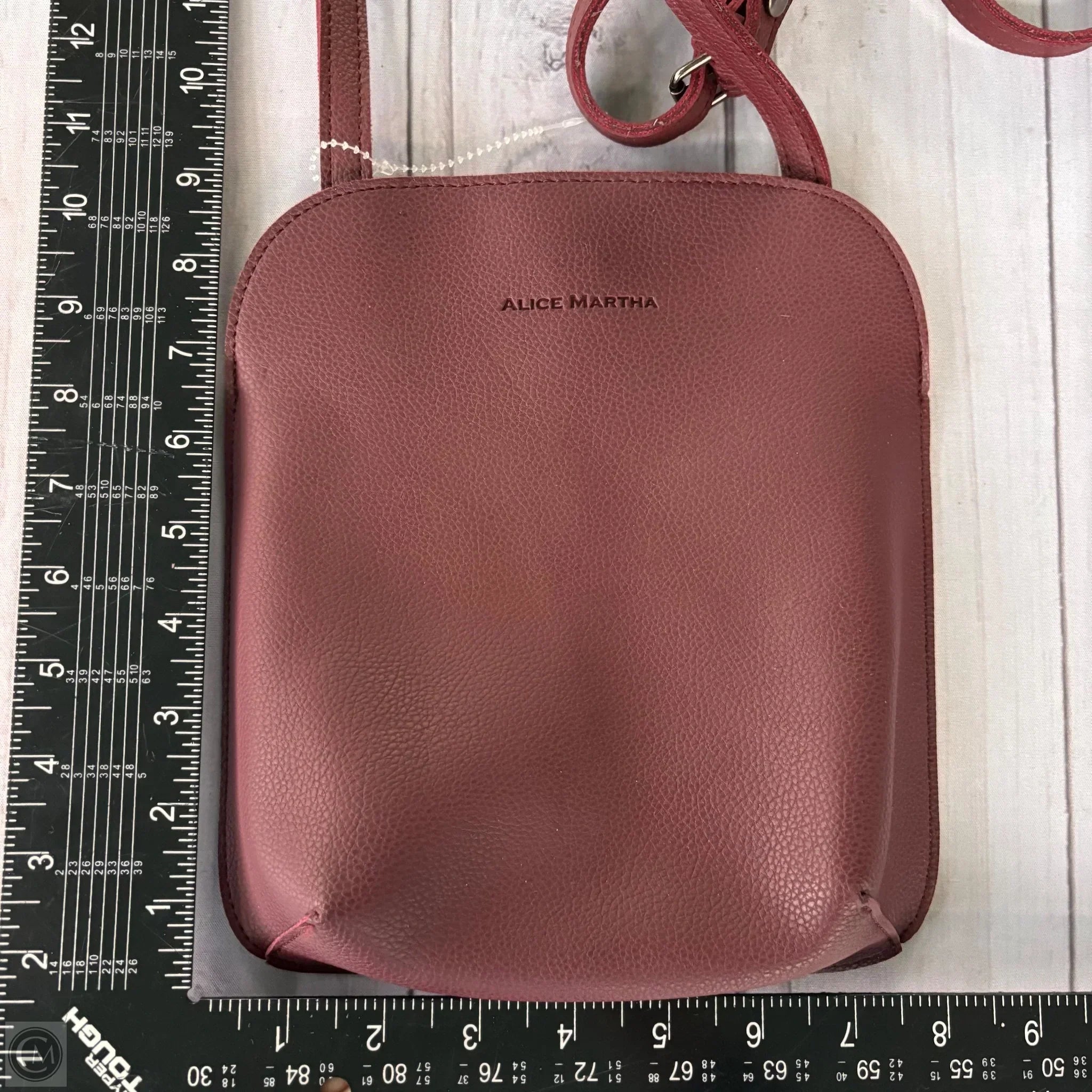 Crossbody Leather By Alice Martha, Size: Medium
