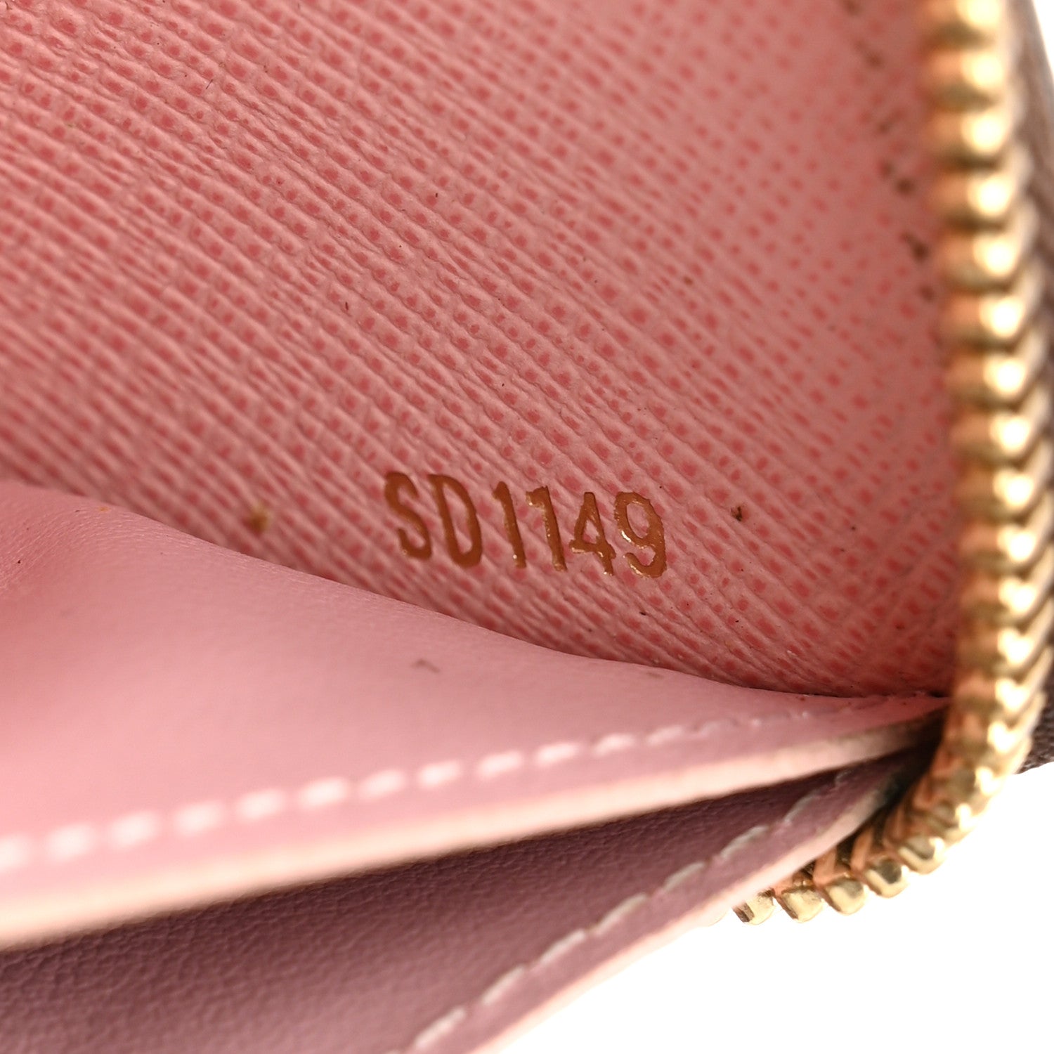 Monogram Clemence Wallet Rose Ballerine