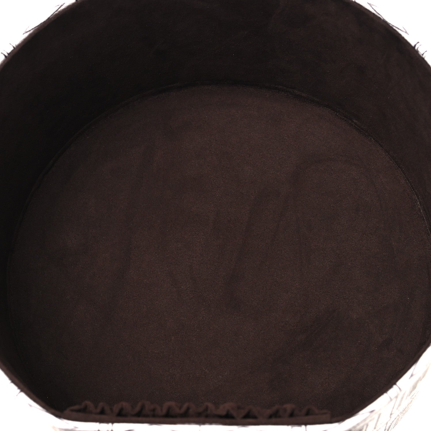 X FORNASETTI Calfskin Architettura Petite Boite Chapeau White Black