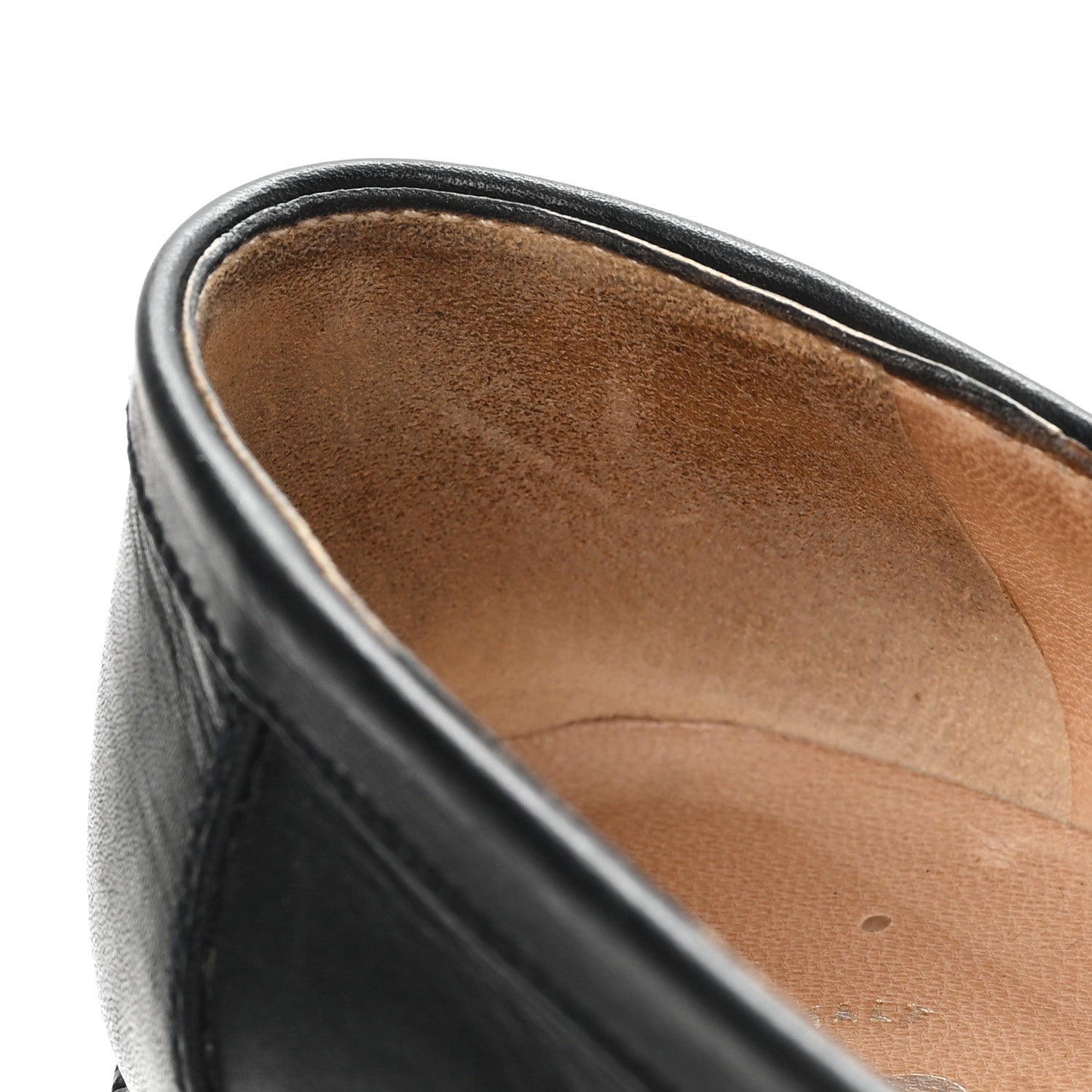 Lambskin CC Penny Loafers 36.5 Black
