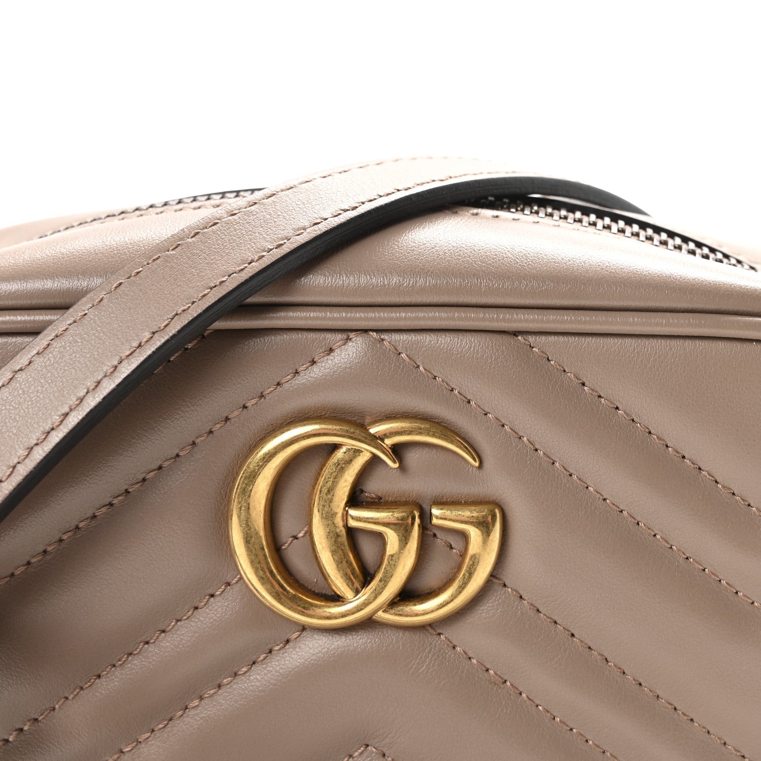 Calfskin Matelasse Mini GG Marmont Chain Shoulder Bag Porcelain Rose