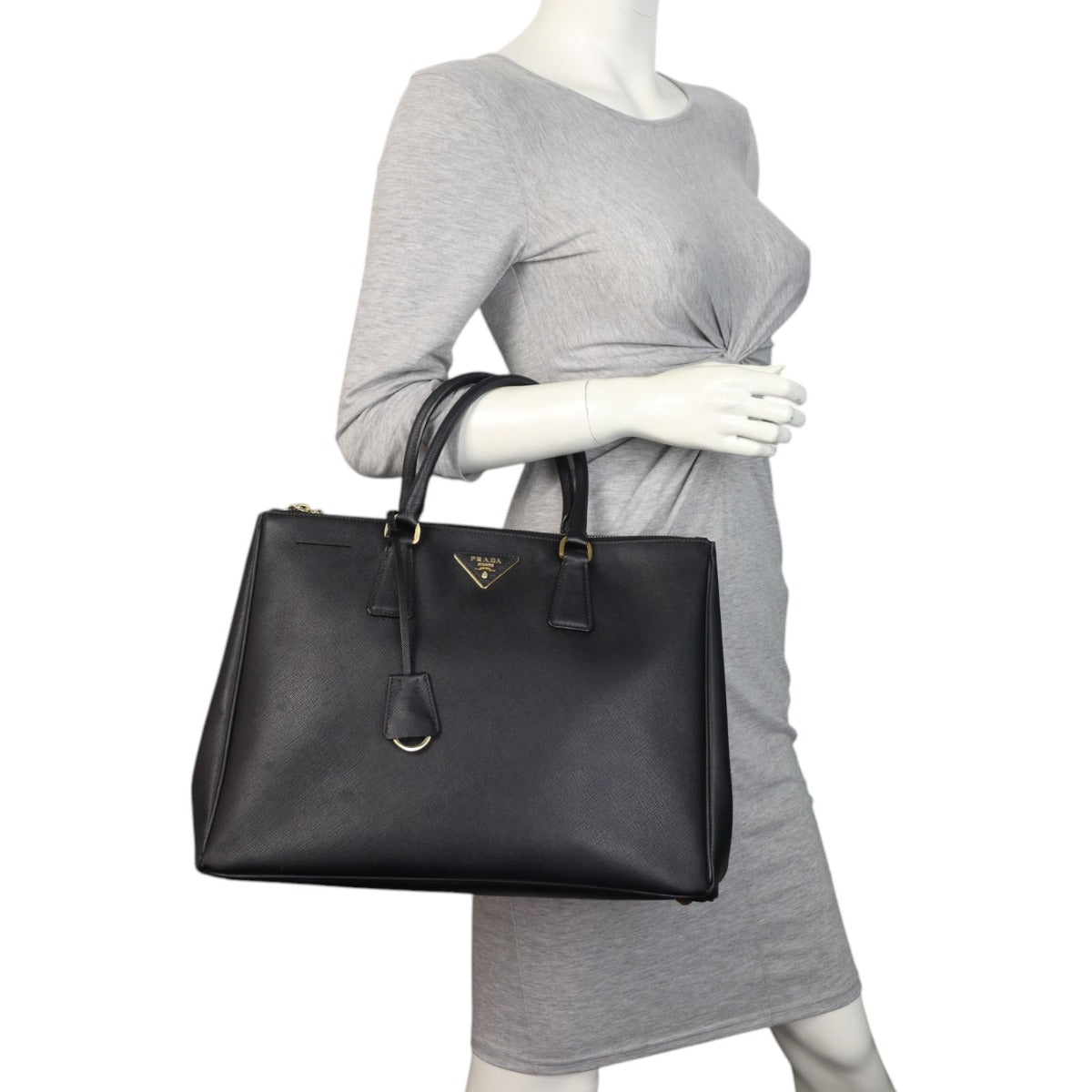 Prada Saffiano Lux Galleria Double Zip Tote Large