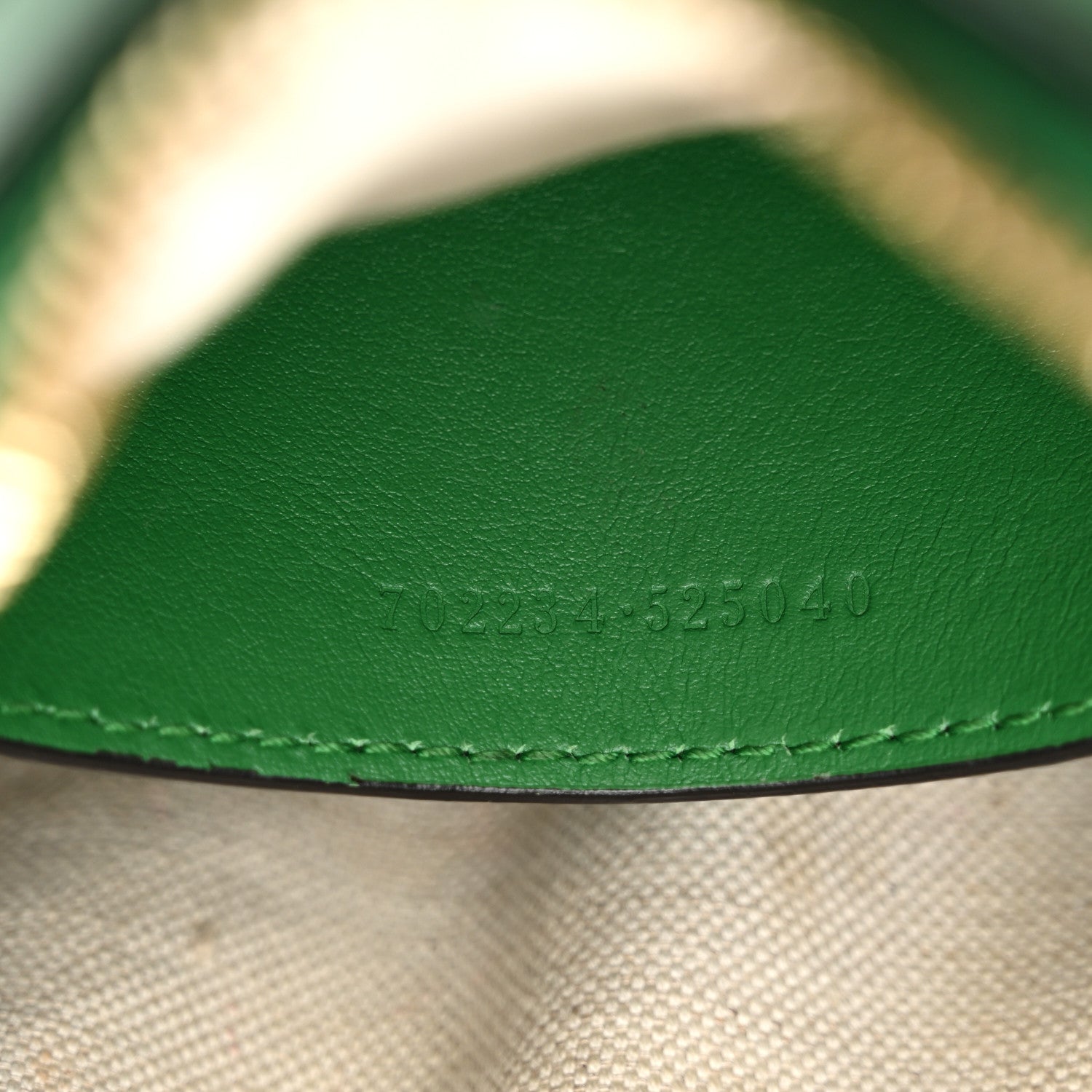Calfskin GG Matelasse Shoulder Bag Spring Green Natural