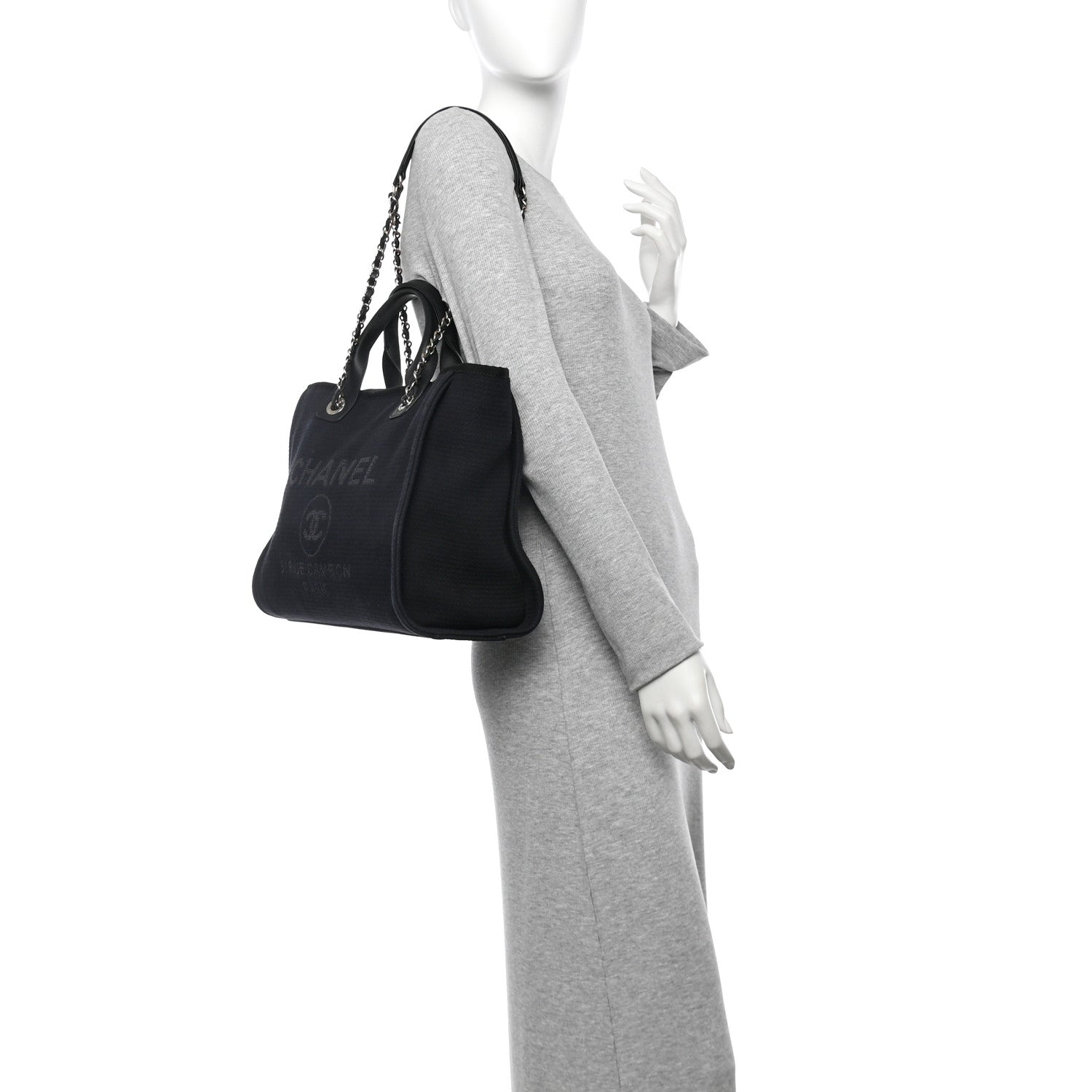 Mixed Fibers Small Deauville Tote Black
