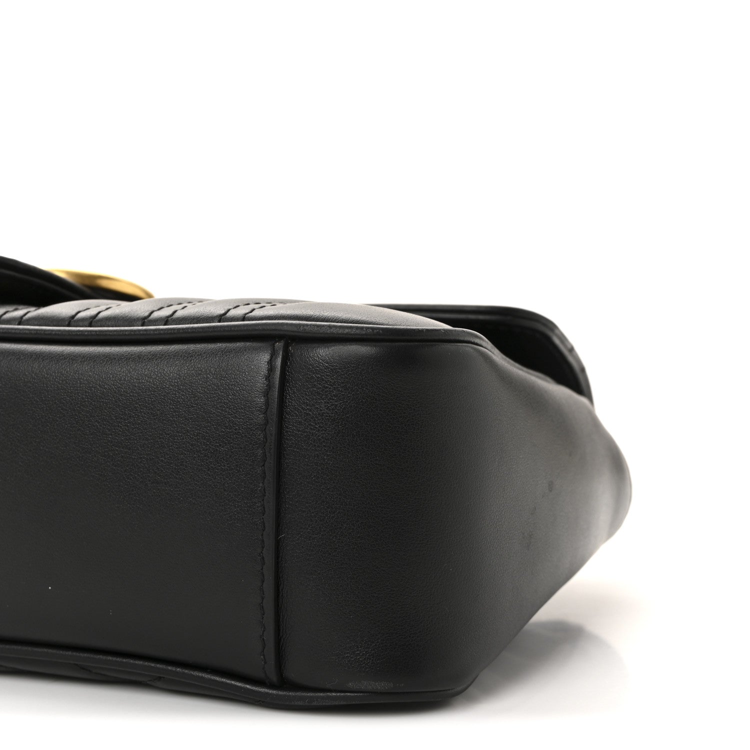 Calfskin Matelasse Small GG Marmont Shoulder Bag Black