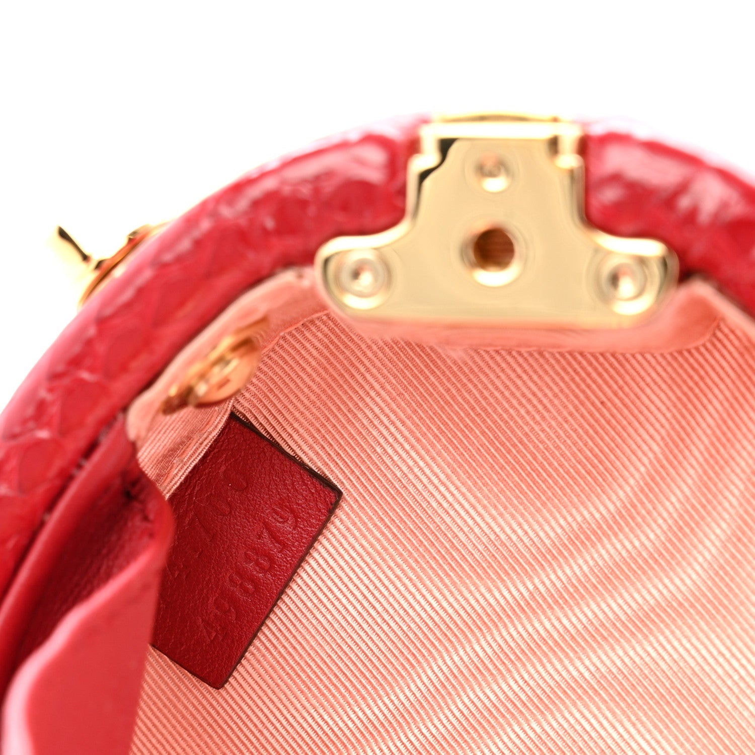 Snakeskin Broadway Mini Heart Top Handle Bag Rasberry Candy