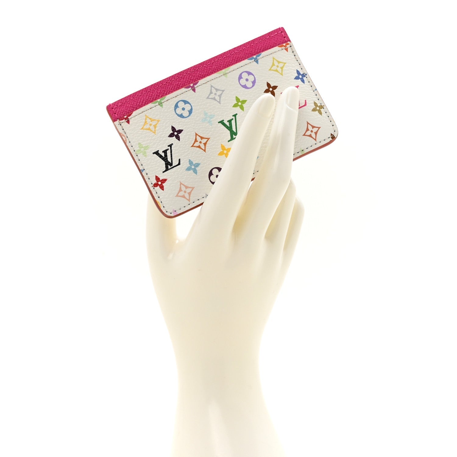 LV X TM Monogram Multicolor Card Holder Kawaii Pink