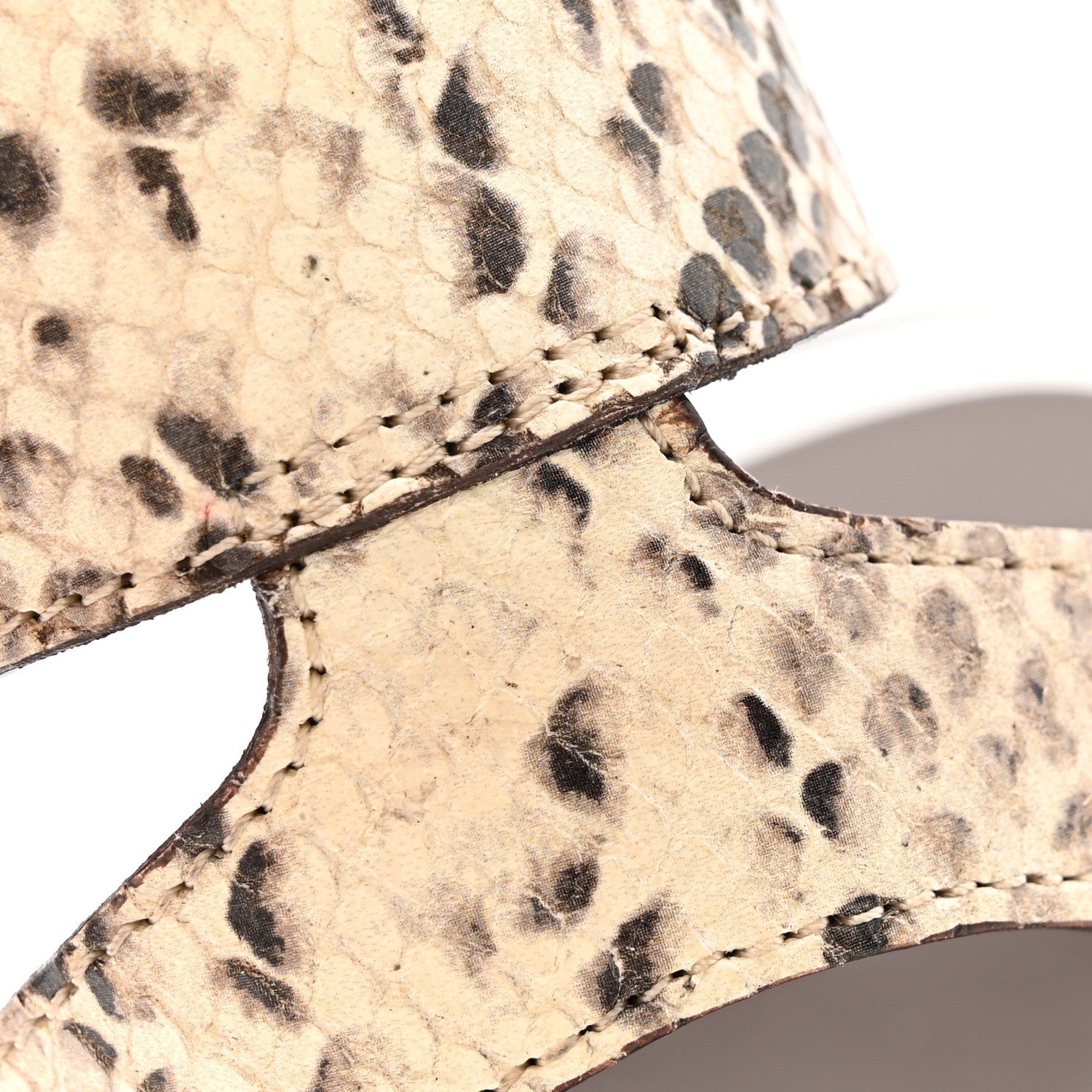 Snakeskin Ankle Strap Sandals 36.5 Roccia