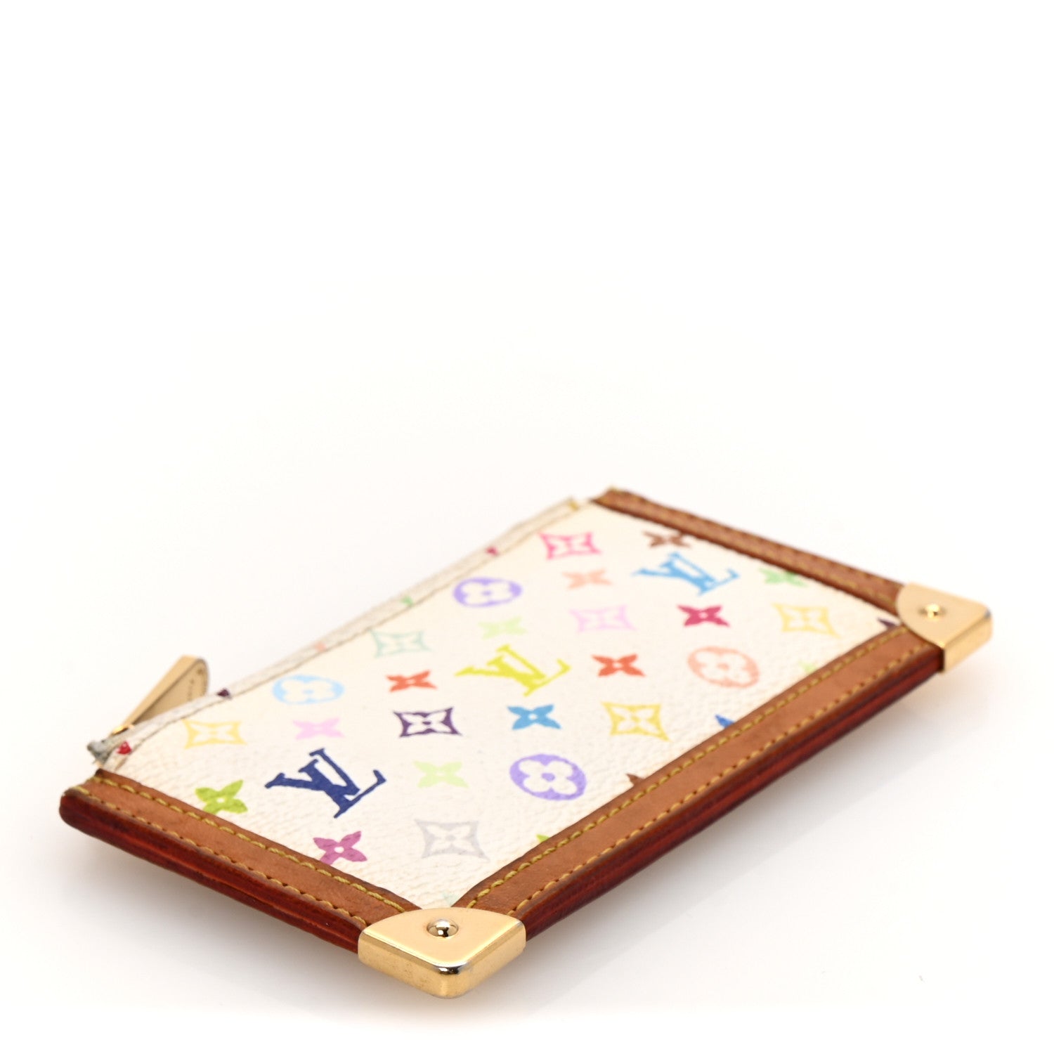 Monogram Multicolor Key Pouch White