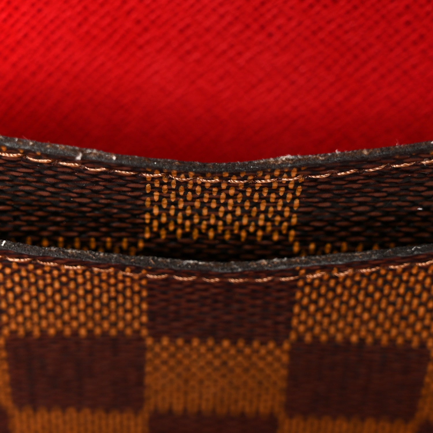 Damier Ebene Josephine Wallet Red