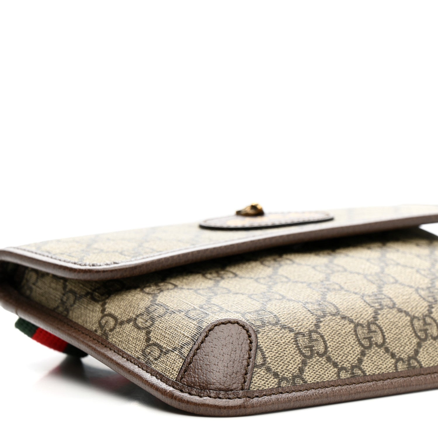 GG Supreme Monogram Neo Vintage Web Belt Bag Brown