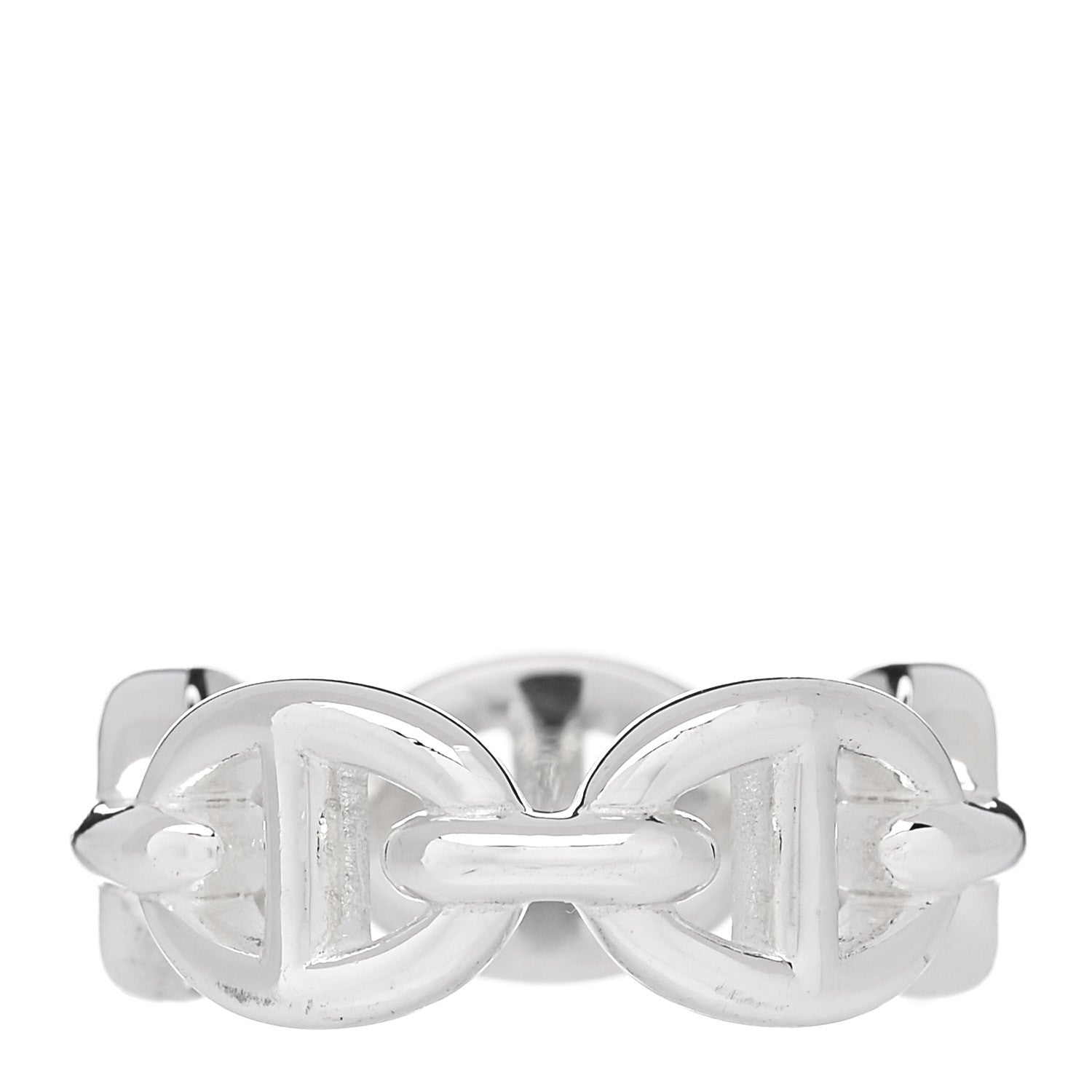 Sterling Silver PM Chaine d'Ancre Enchainee Band Ring 47 4.25