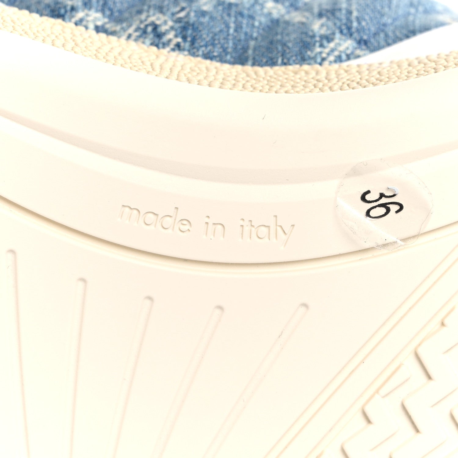 New Denim Delave GG Monogram Womens Re-Web Sneakers 36 Light Blue Royale