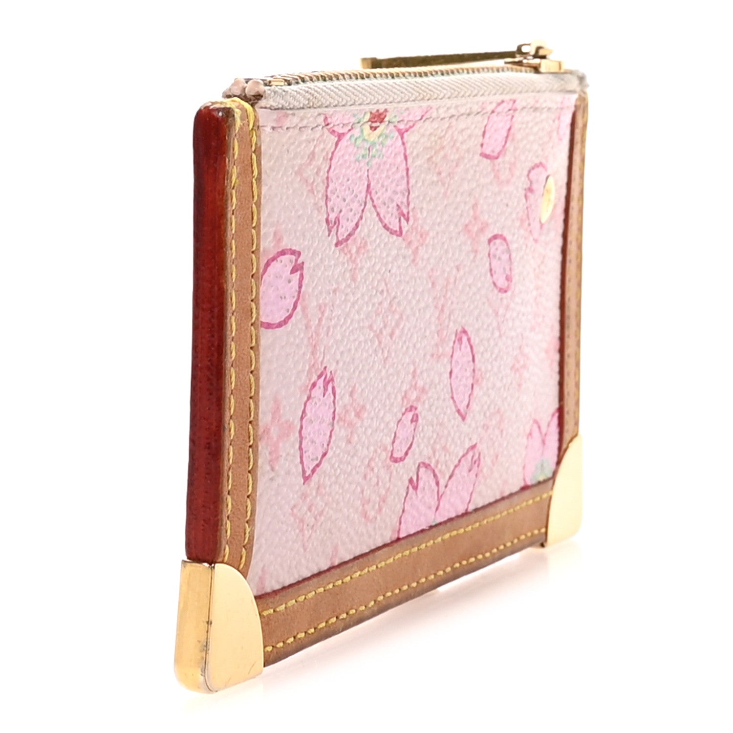 Monogram Cherry Blossom Key Pouch Pink