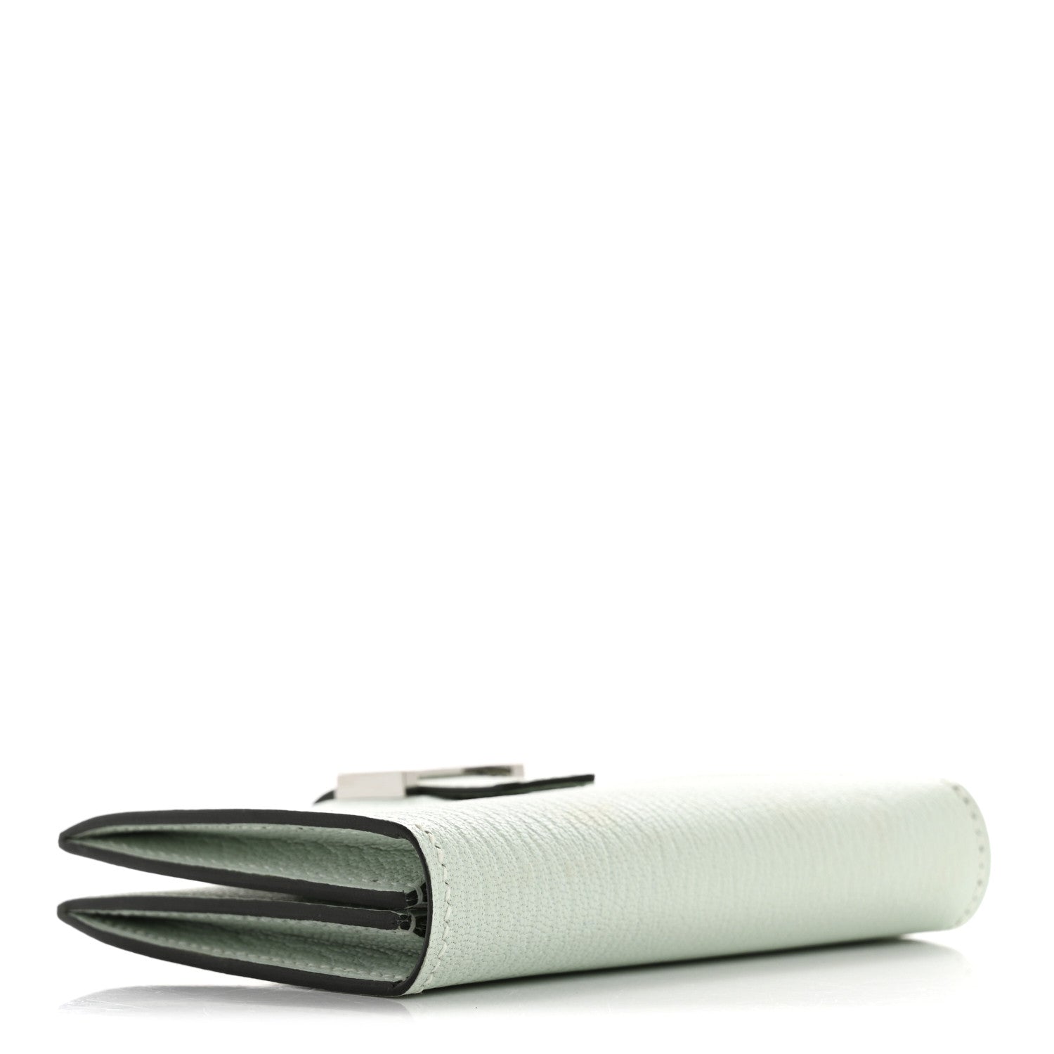 Chevre Mysore Bearn Card Holder Wallet Vert Peppermint