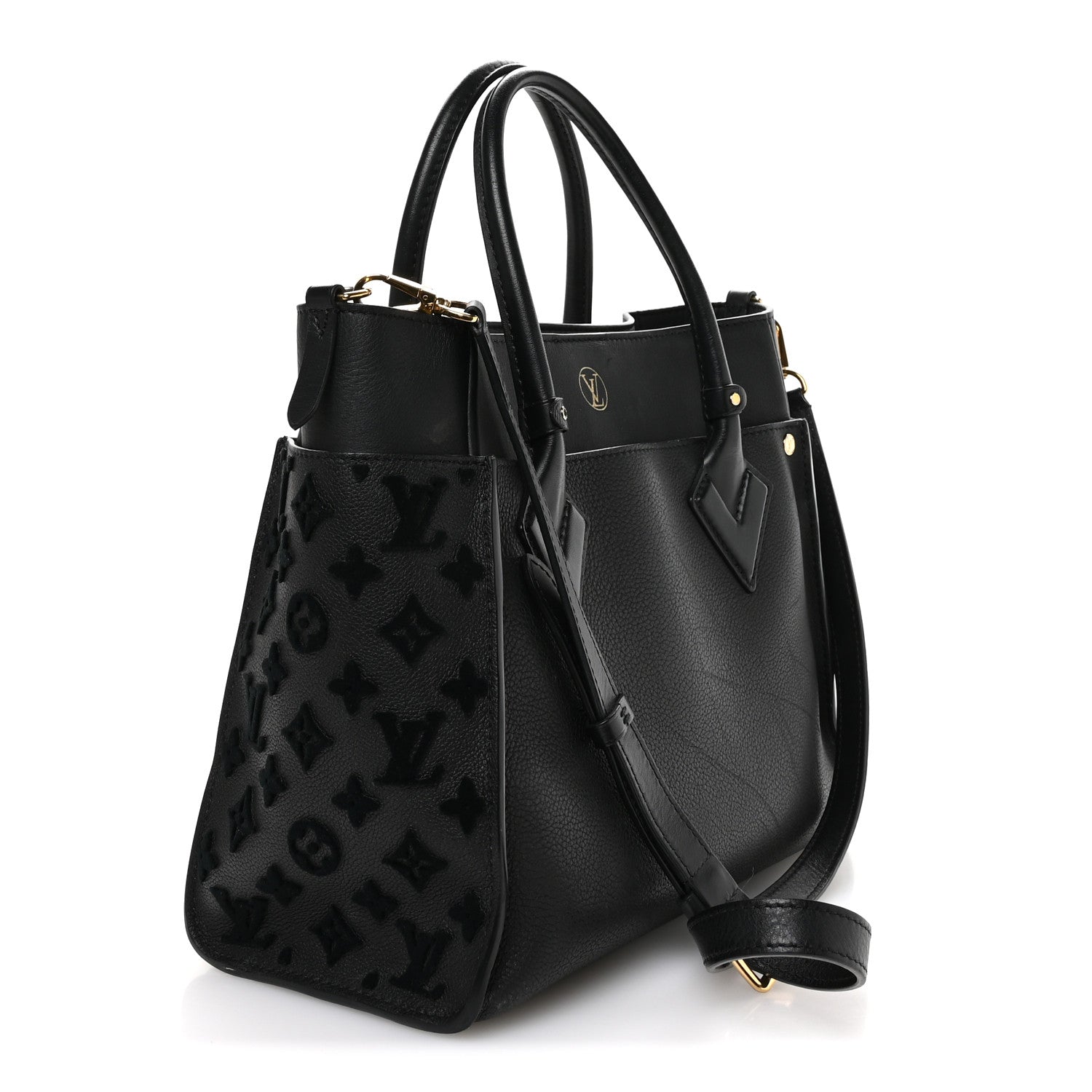 Calfskin Monogram Tufting On My Side Black